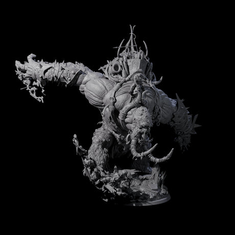 Rampaging Horned Cave Troll Miniature for Dungeons and Dragons, Pathfinder or other TTRPGs