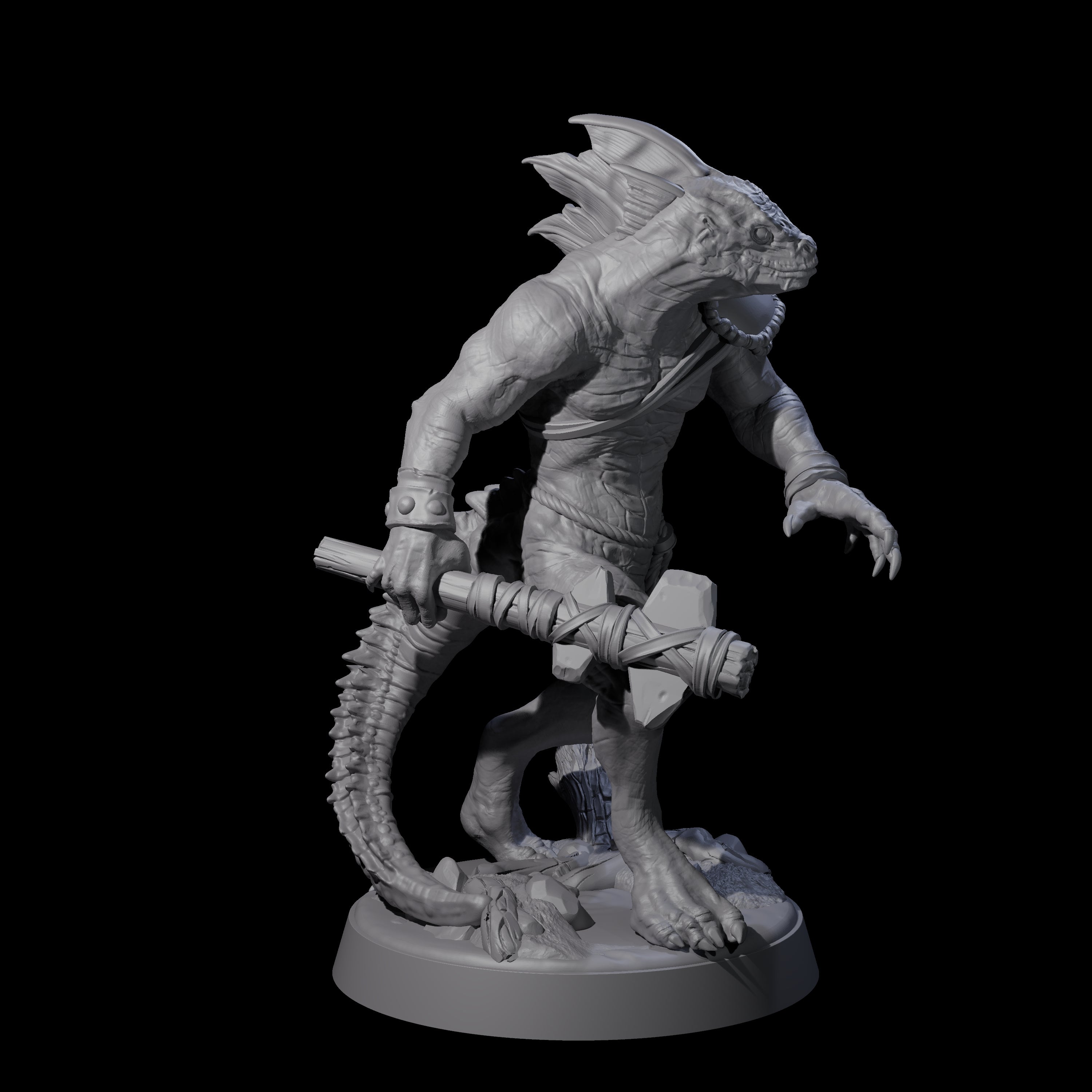 Rampaging Lizardfolk A Miniature for Dungeons and Dragons, Pathfinder or other TTRPGs