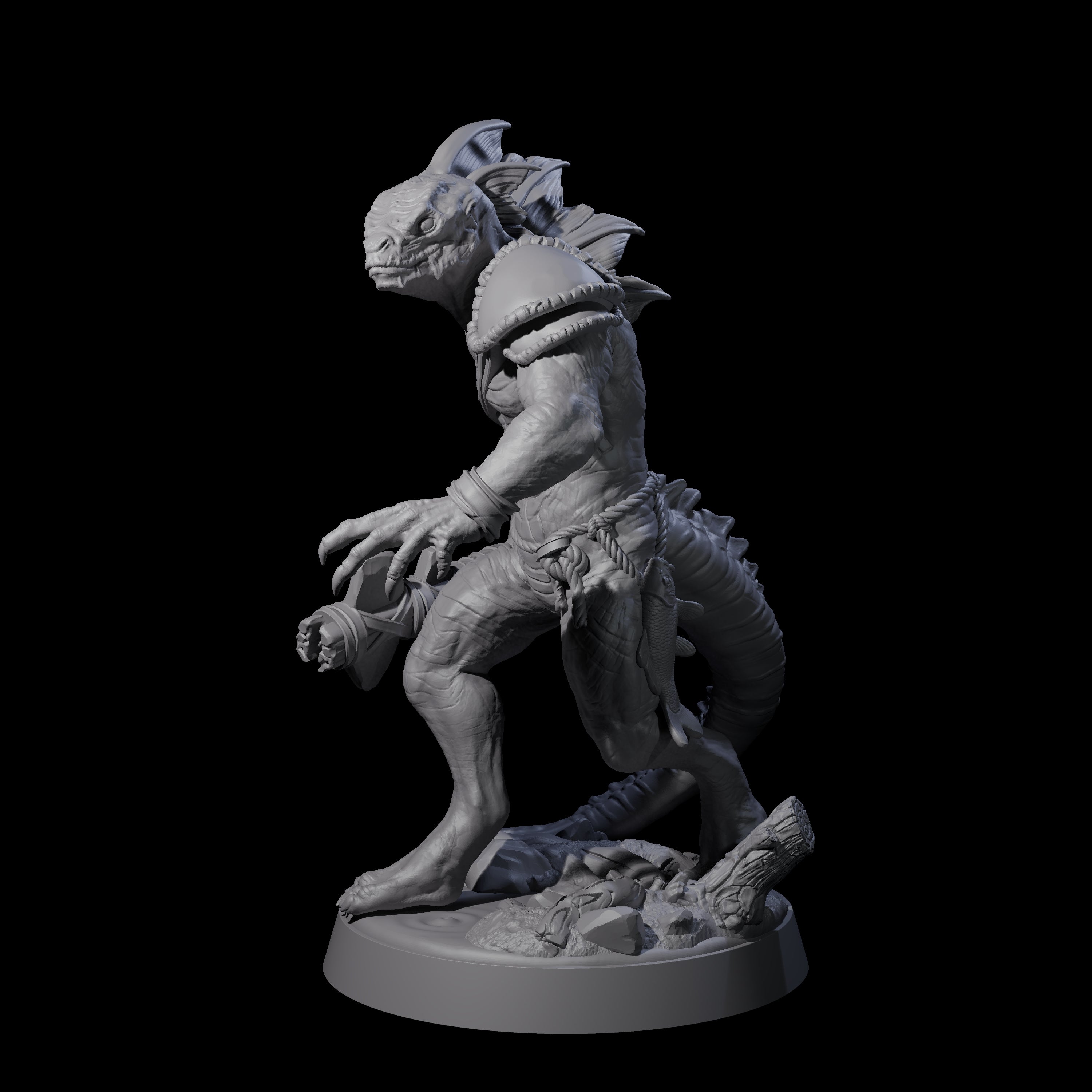 Rampaging Lizardfolk A Miniature for Dungeons and Dragons, Pathfinder or other TTRPGs