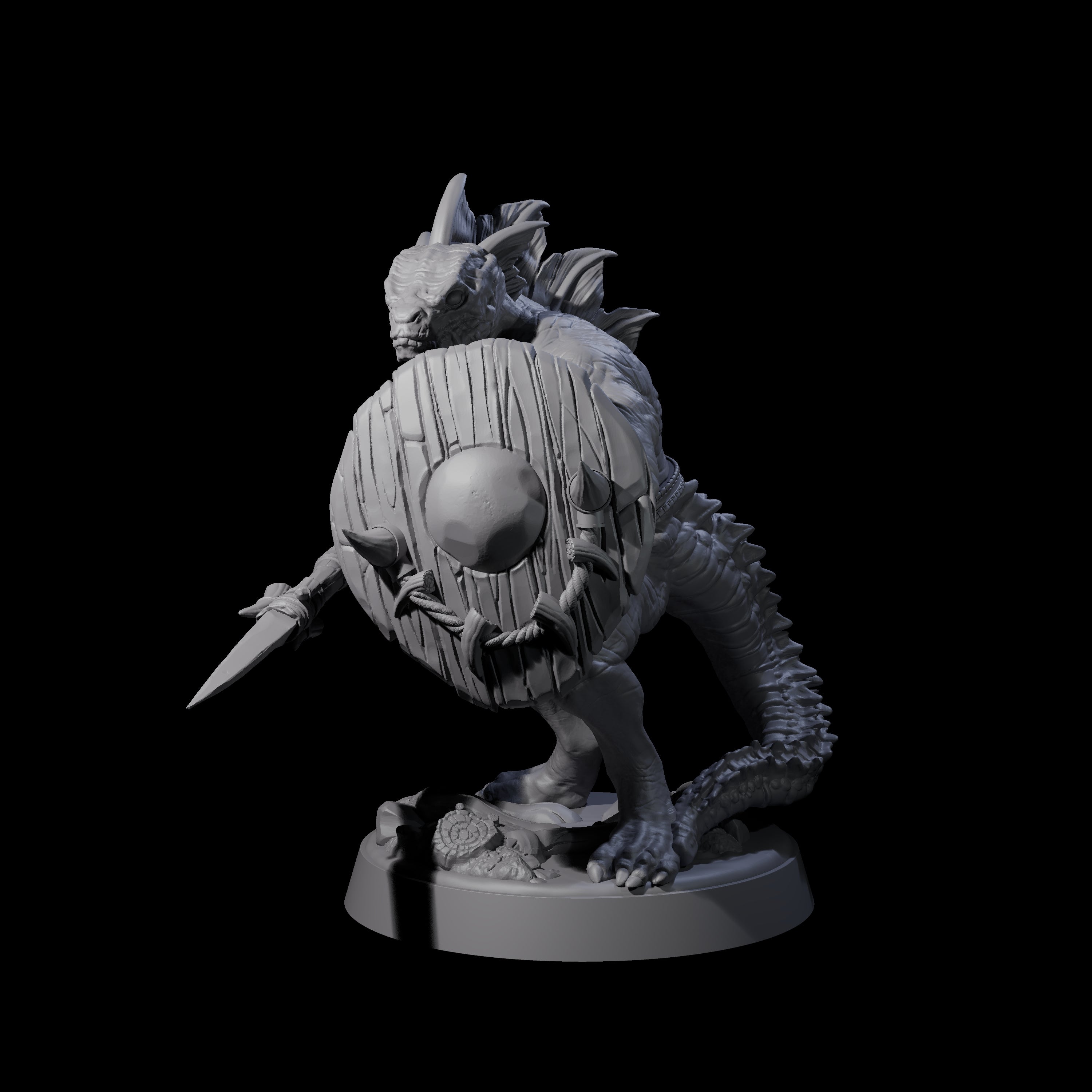 Rampaging Lizardfolk B Miniature for Dungeons and Dragons, Pathfinder or other TTRPGs