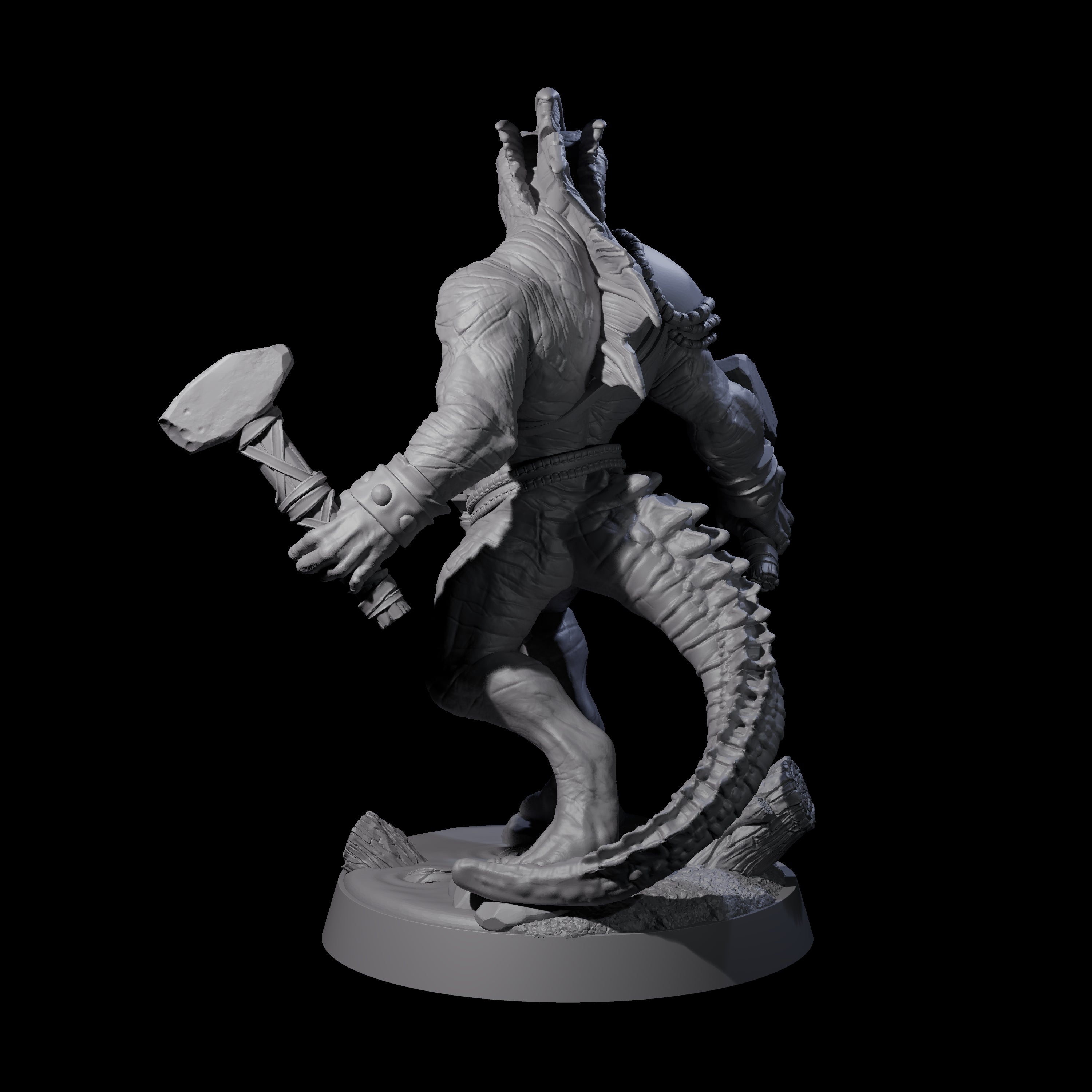 Rampaging Lizardfolk C Miniature for Dungeons and Dragons, Pathfinder or other TTRPGs