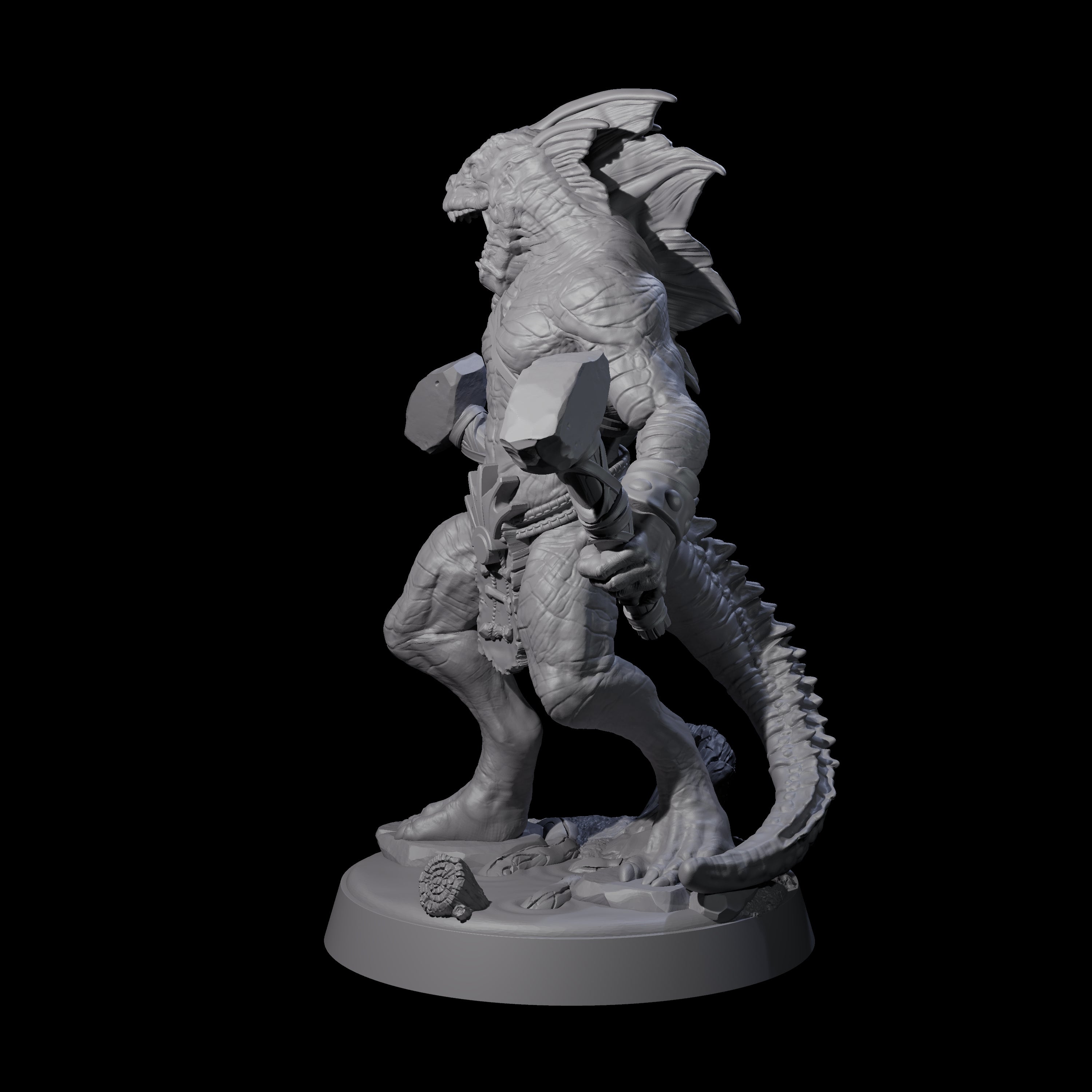 Rampaging Lizardfolk C Miniature for Dungeons and Dragons, Pathfinder or other TTRPGs