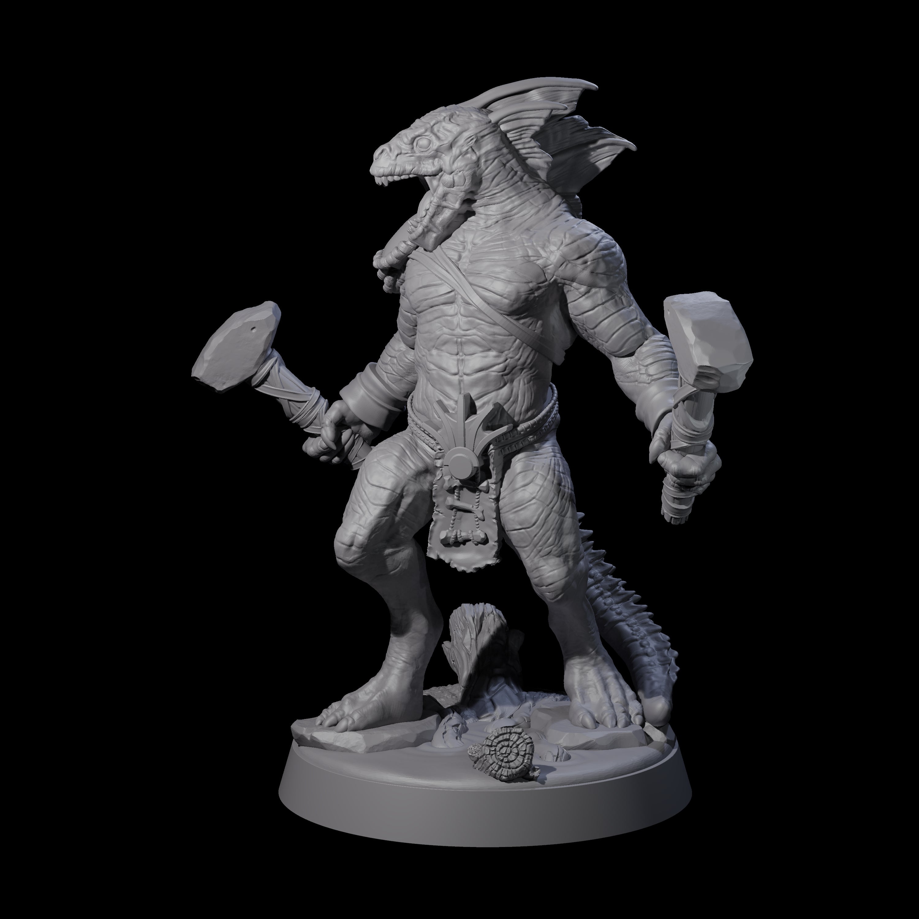 Rampaging Lizardfolk C Miniature for Dungeons and Dragons, Pathfinder or other TTRPGs