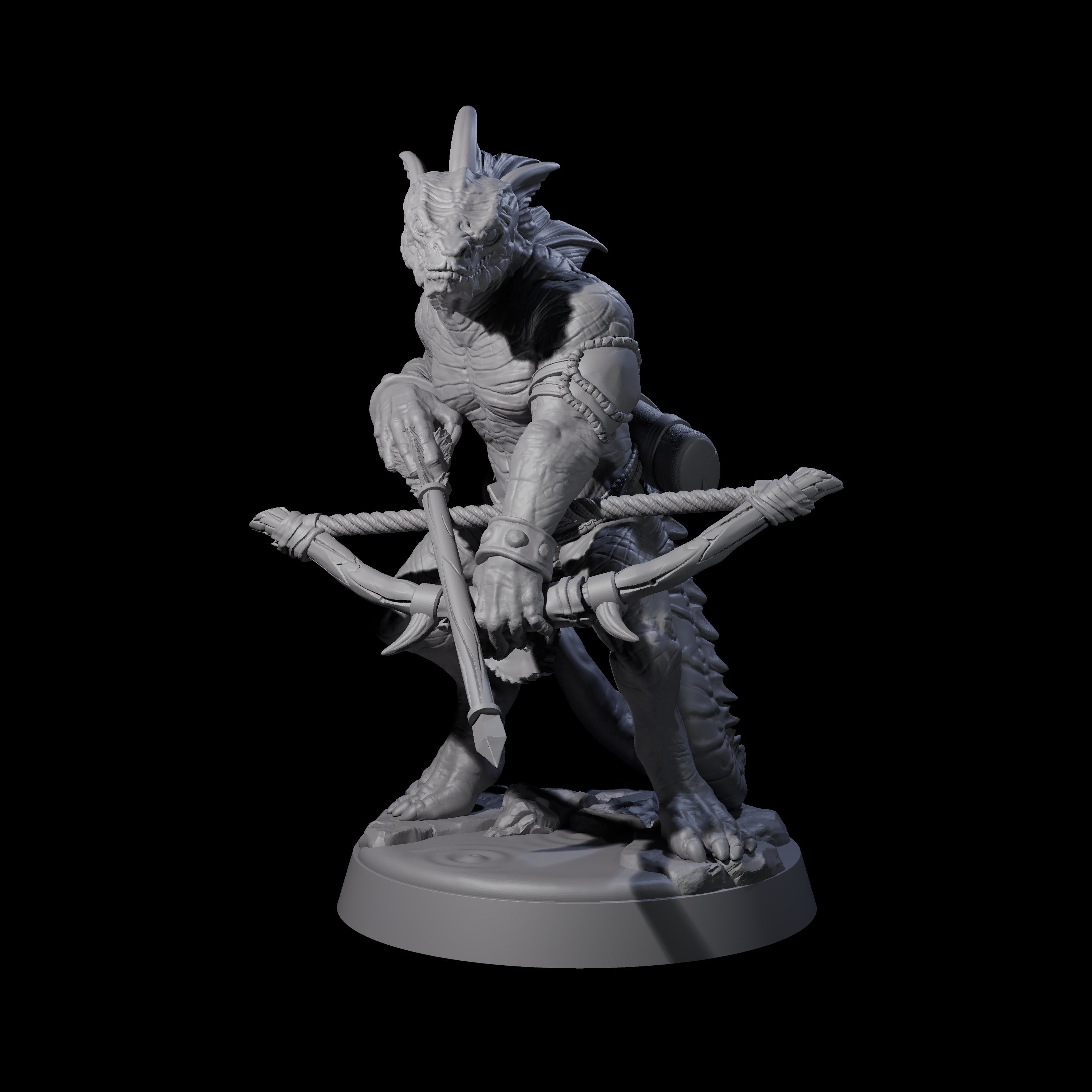 Rampaging Lizardfolk D Miniature for Dungeons and Dragons, Pathfinder or other TTRPGs