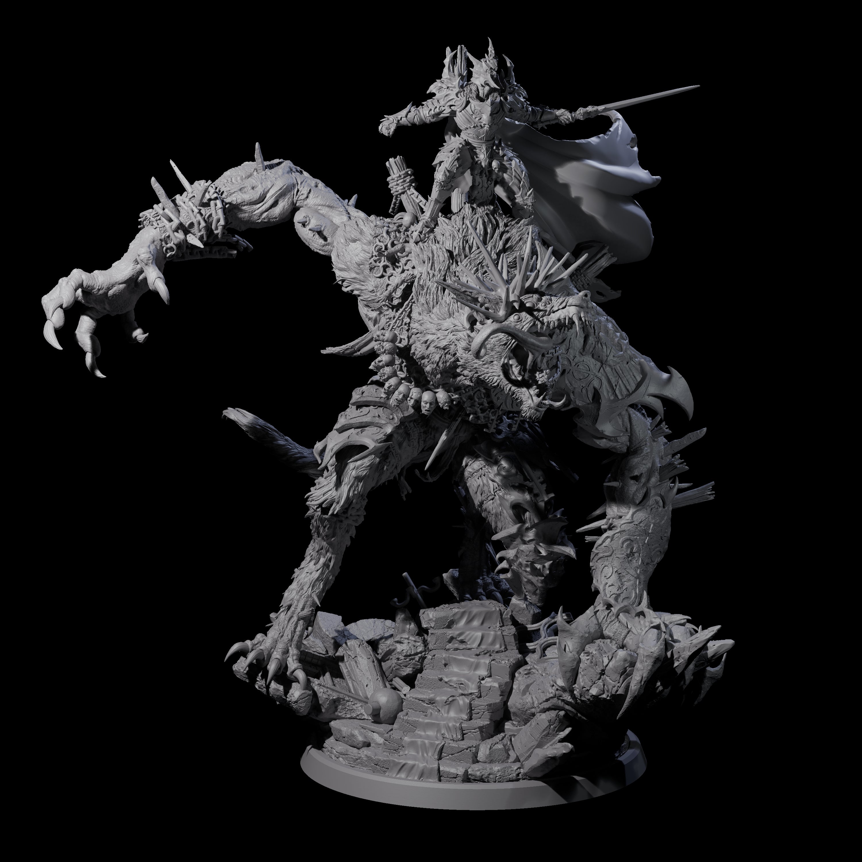 Rampaging Wereboar Dire Lord Miniature for Dungeons and Dragons, Pathfinder or other TTRPGs