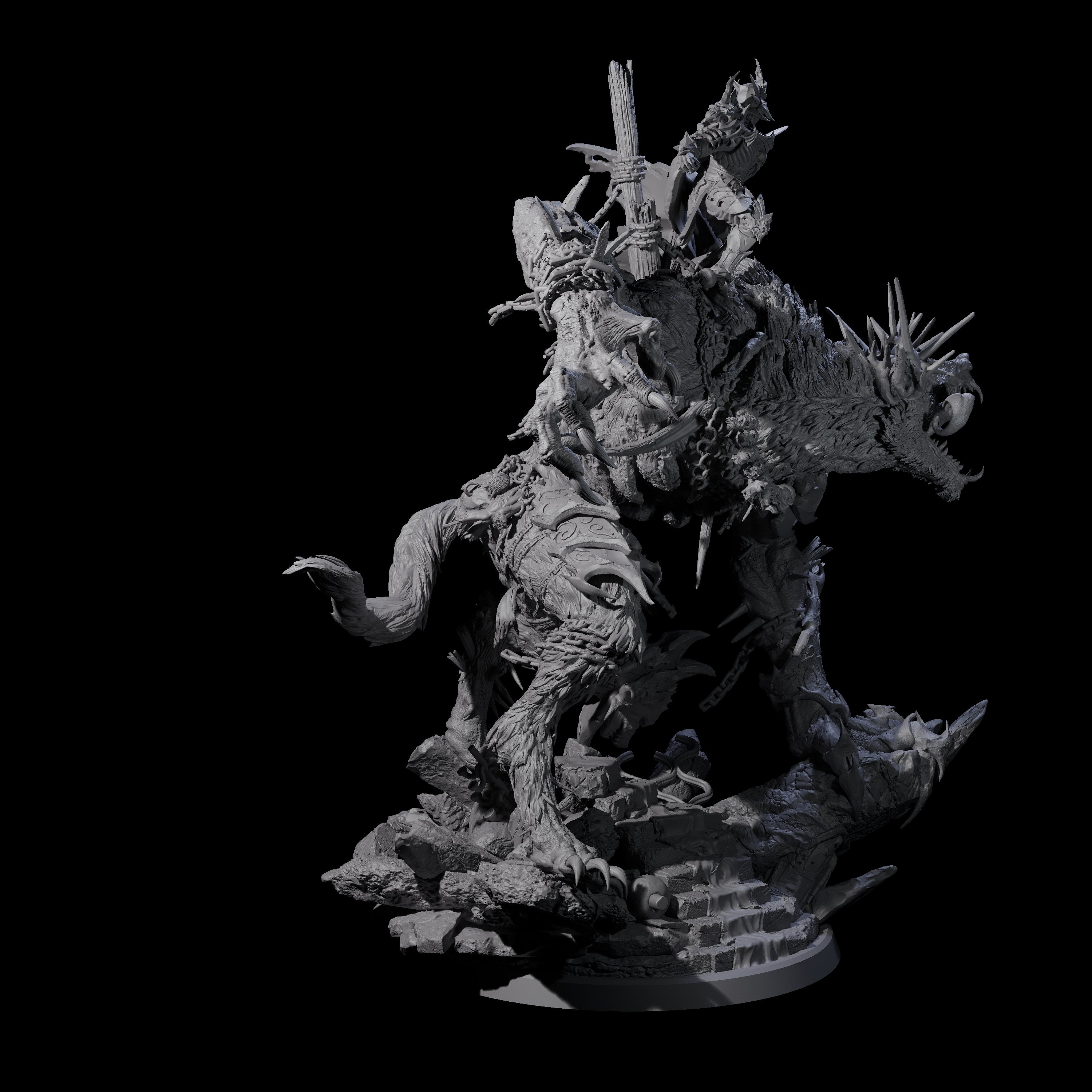 Rampaging Wereboar Dire Lord Miniature for Dungeons and Dragons, Pathfinder or other TTRPGs