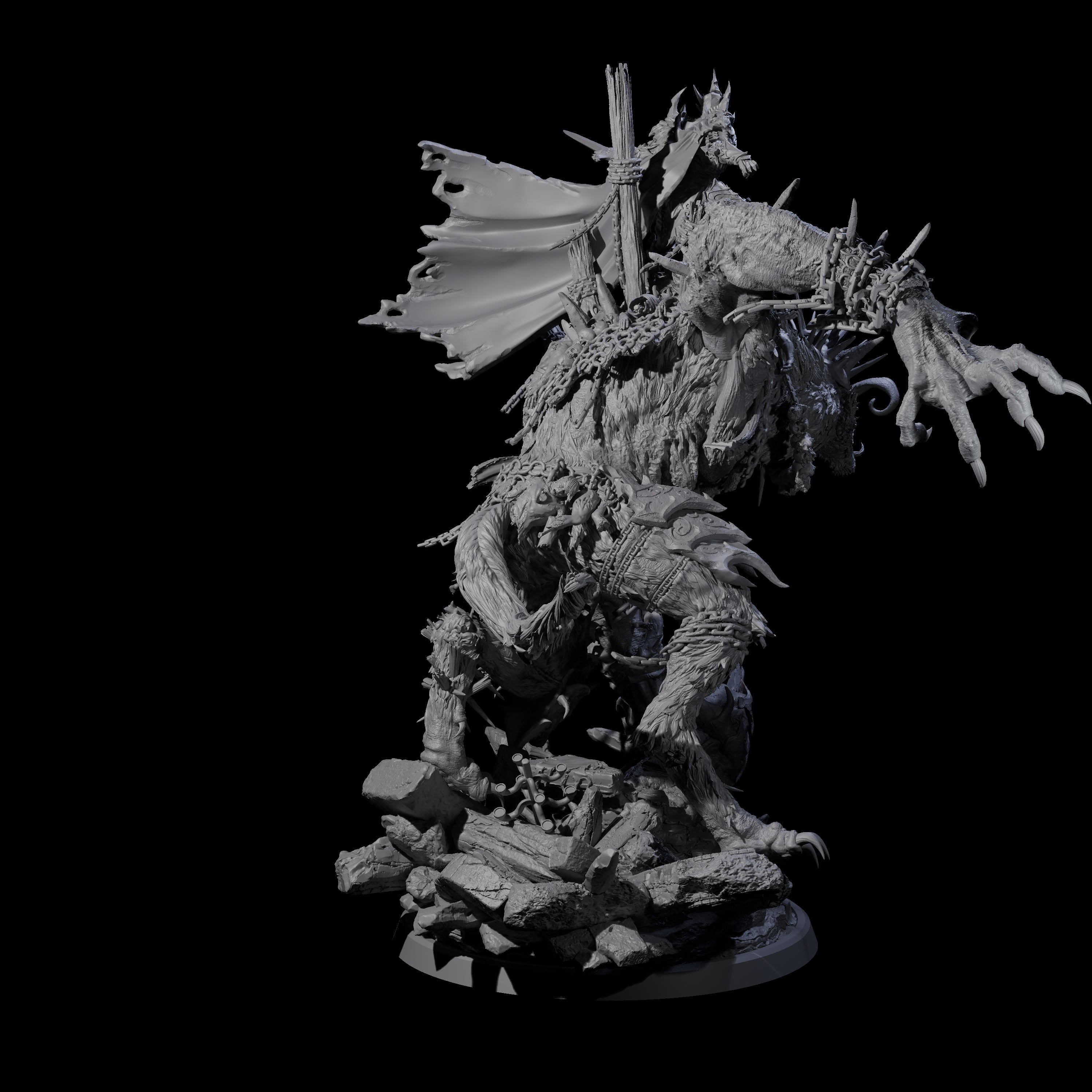 Rampaging Wereboar Dire Lord Miniature for Dungeons and Dragons, Pathfinder or other TTRPGs