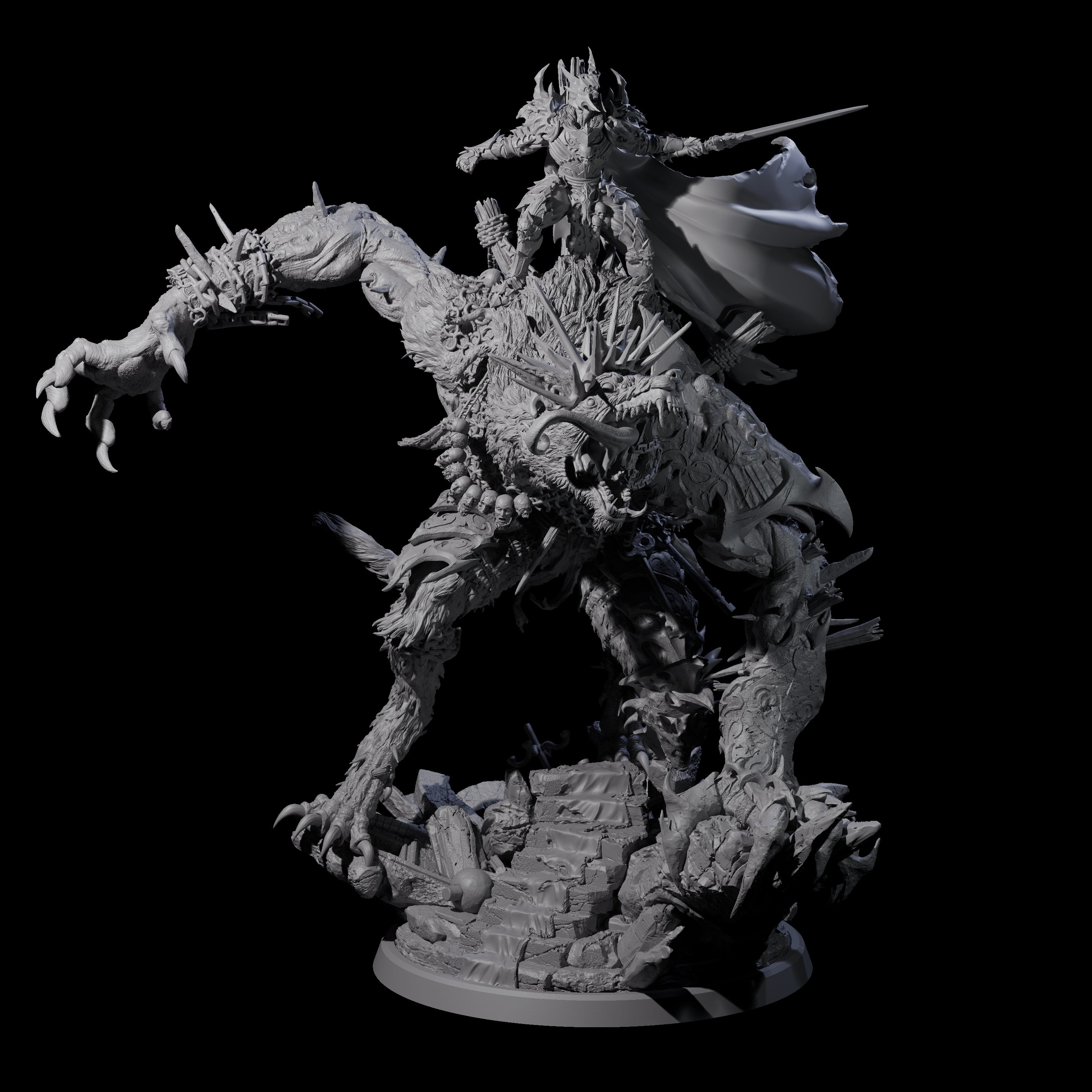 Rampaging Wereboar Dire Lord Miniature for Dungeons and Dragons, Pathfinder or other TTRPGs