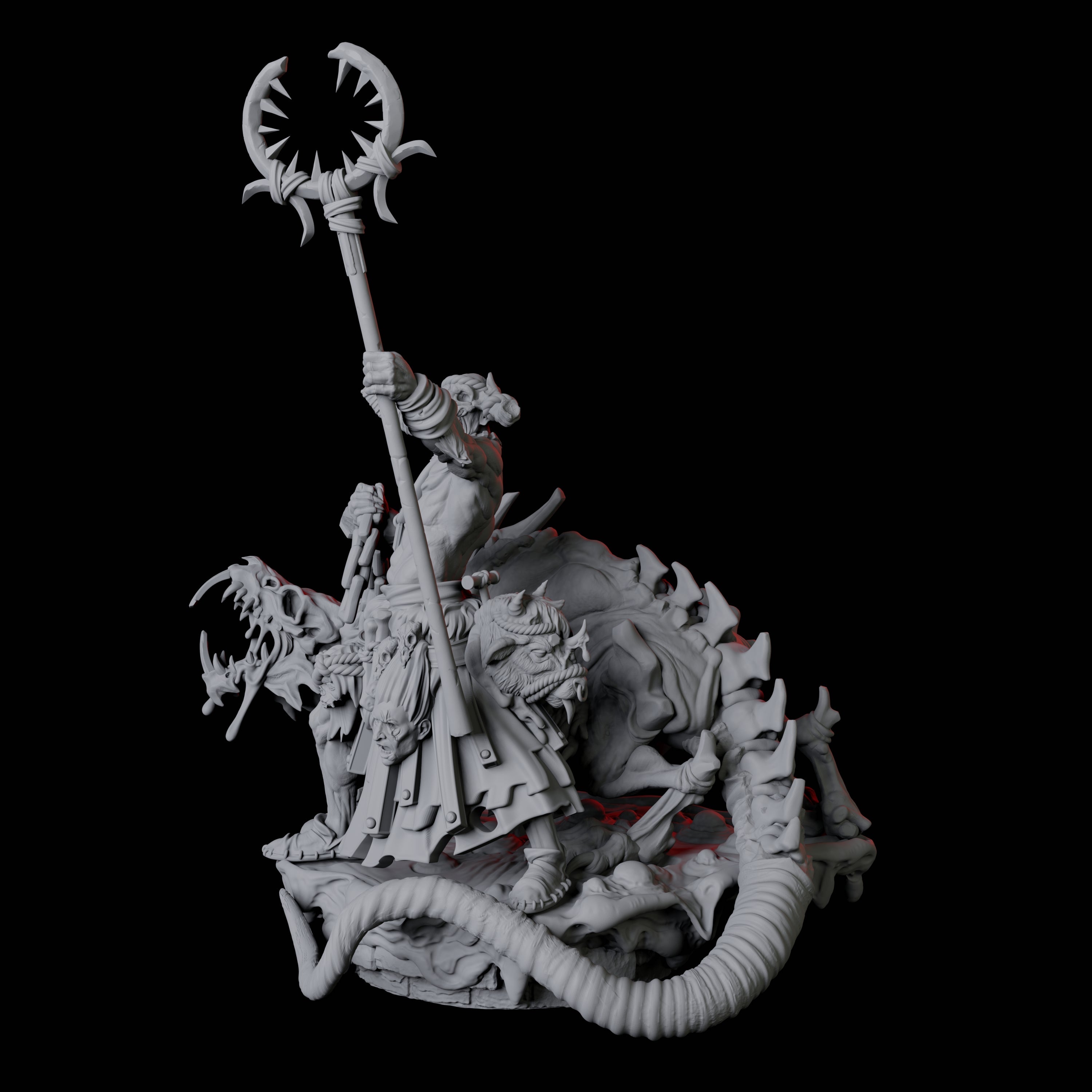 Rat Worshipping Zealot C Miniature for Dungeons and Dragons, Pathfinder or other TTRPGs