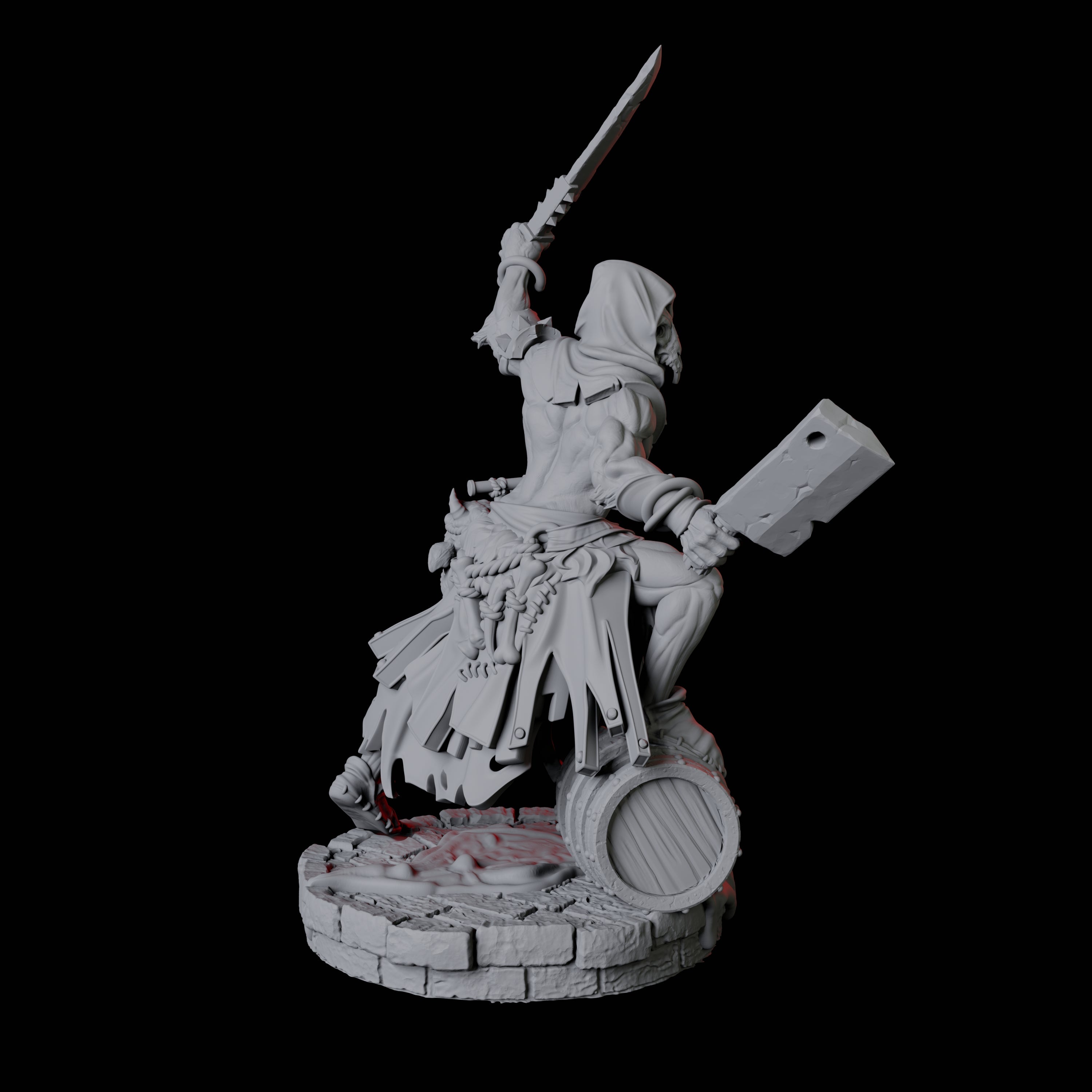 Rat Worshipping Zealot D Miniature for Dungeons and Dragons, Pathfinder or other TTRPGs