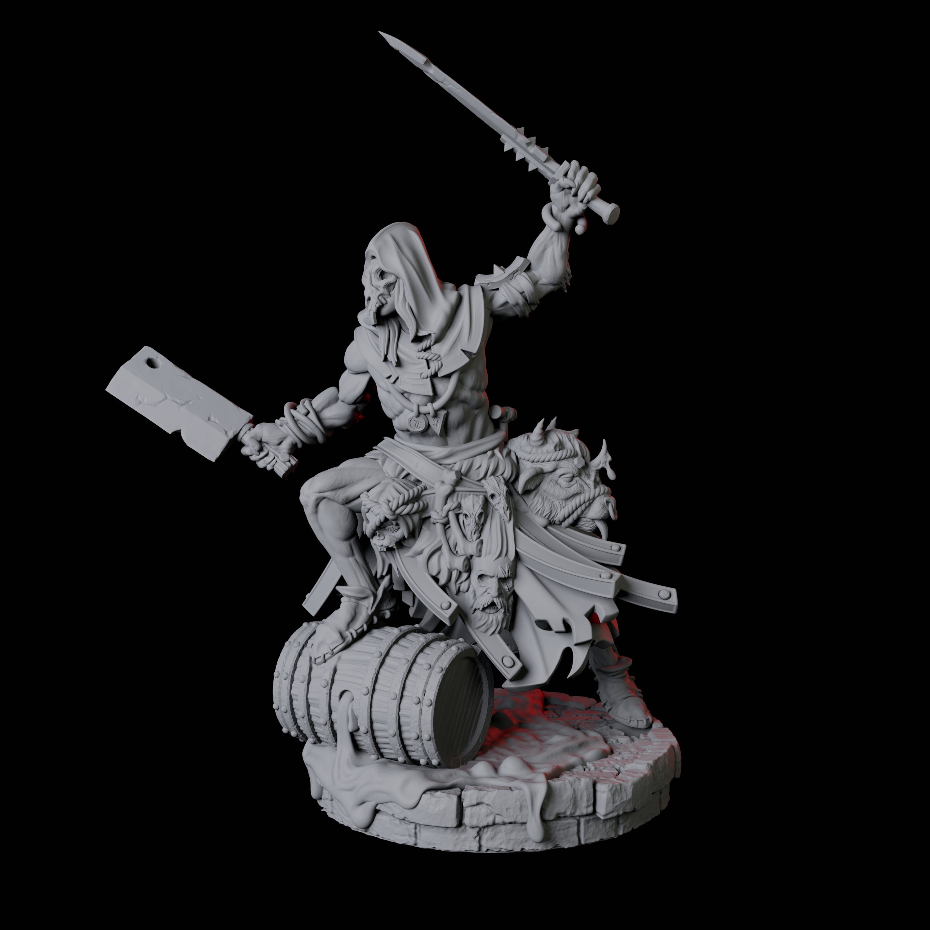 Rat Worshipping Zealot D Miniature for Dungeons and Dragons, Pathfinder or other TTRPGs
