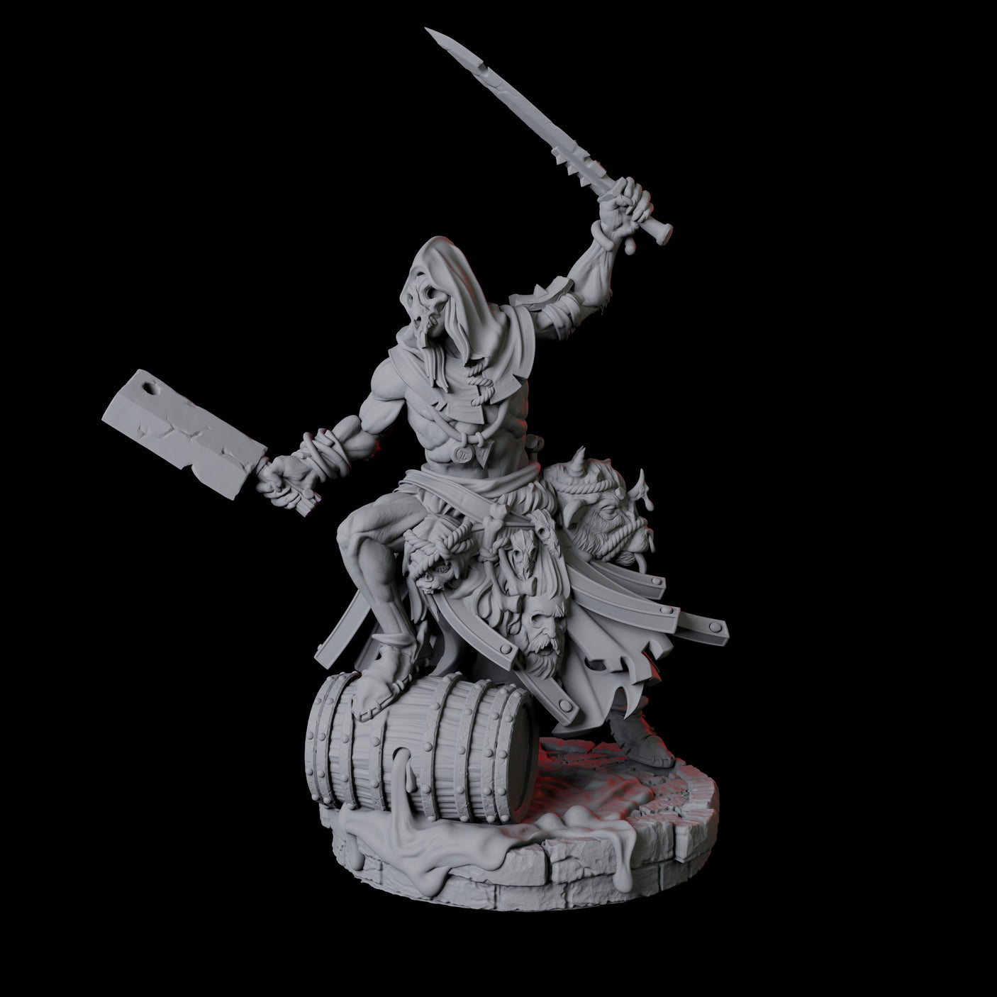 Rat Worshipping Zealot D Miniature for Dungeons and Dragons, Pathfinder or other TTRPGs