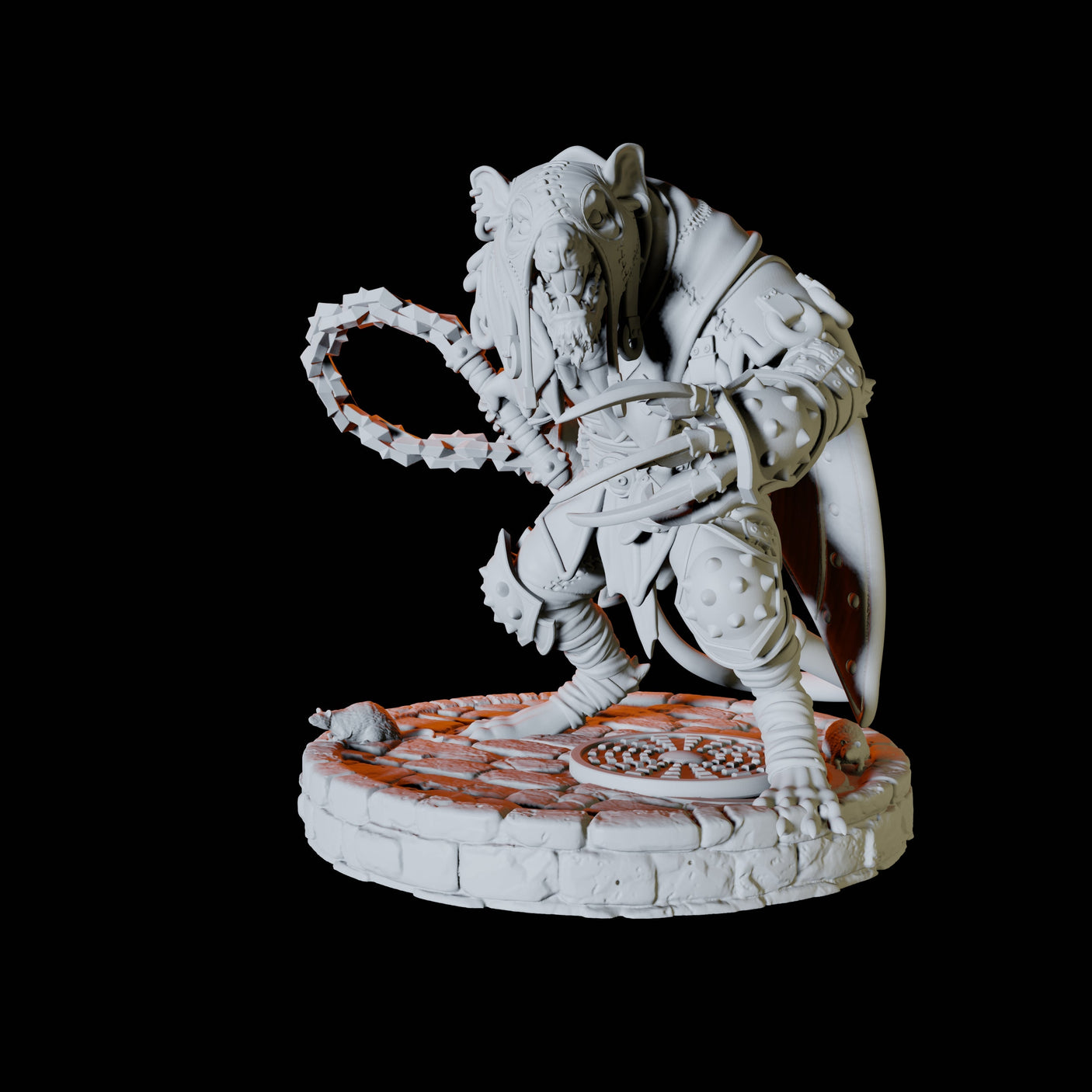 Ratfolk Assassin B Miniature for Dungeons and Dragons, Pathfinder or other TTRPGs