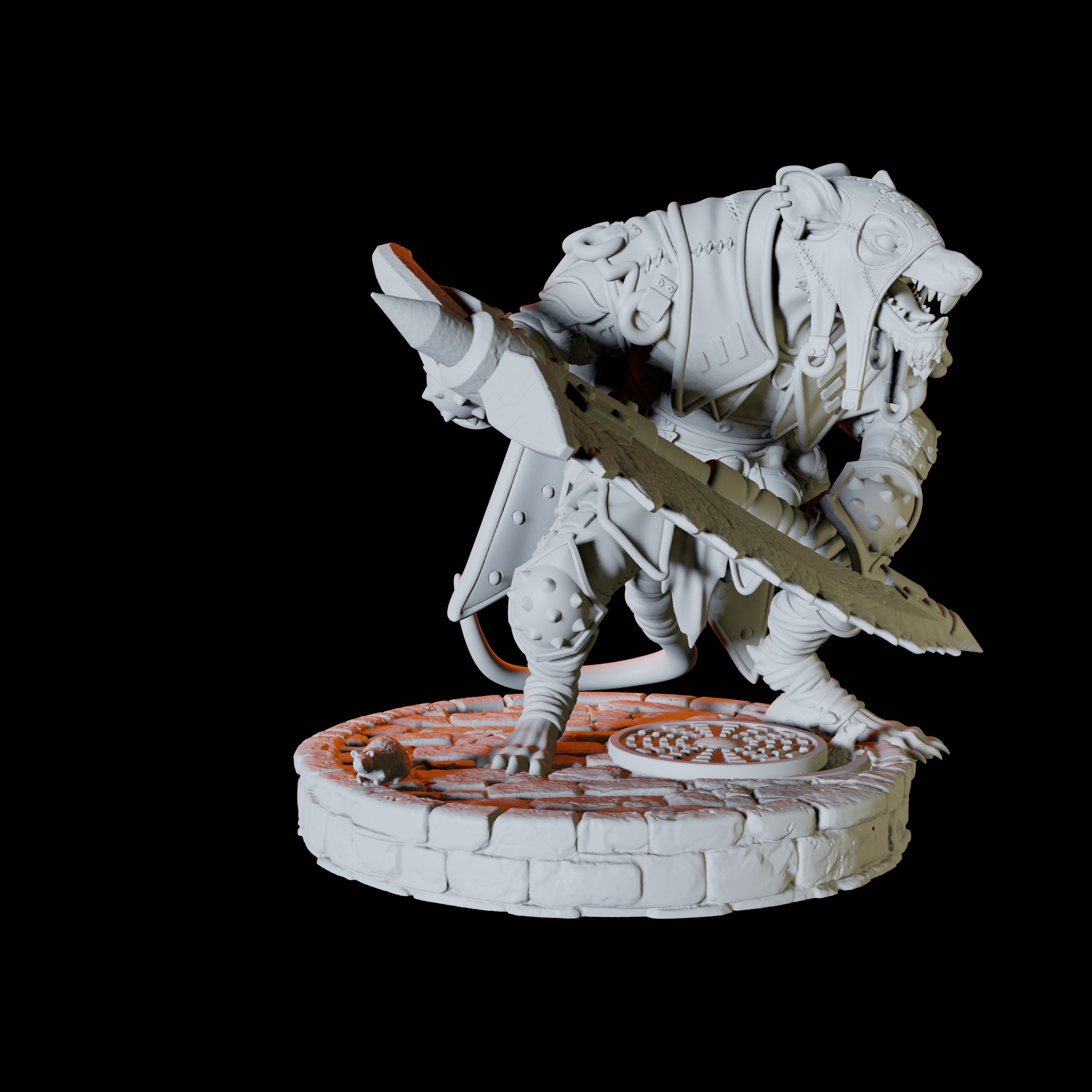 Ratfolk Assassin C Miniature for Dungeons and Dragons, Pathfinder or other TTRPGs