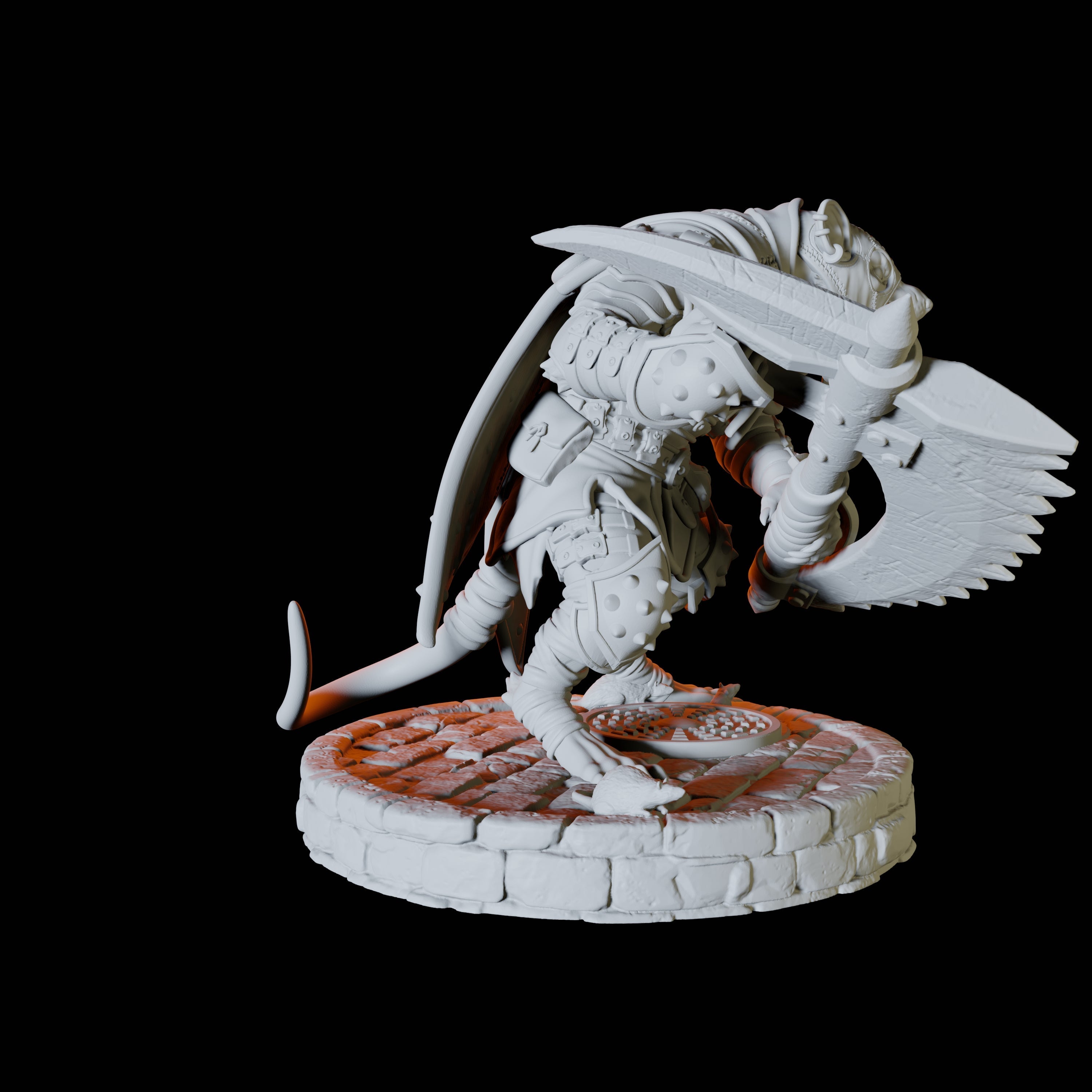 Ratfolk Assassin C Miniature for Dungeons and Dragons, Pathfinder or other TTRPGs