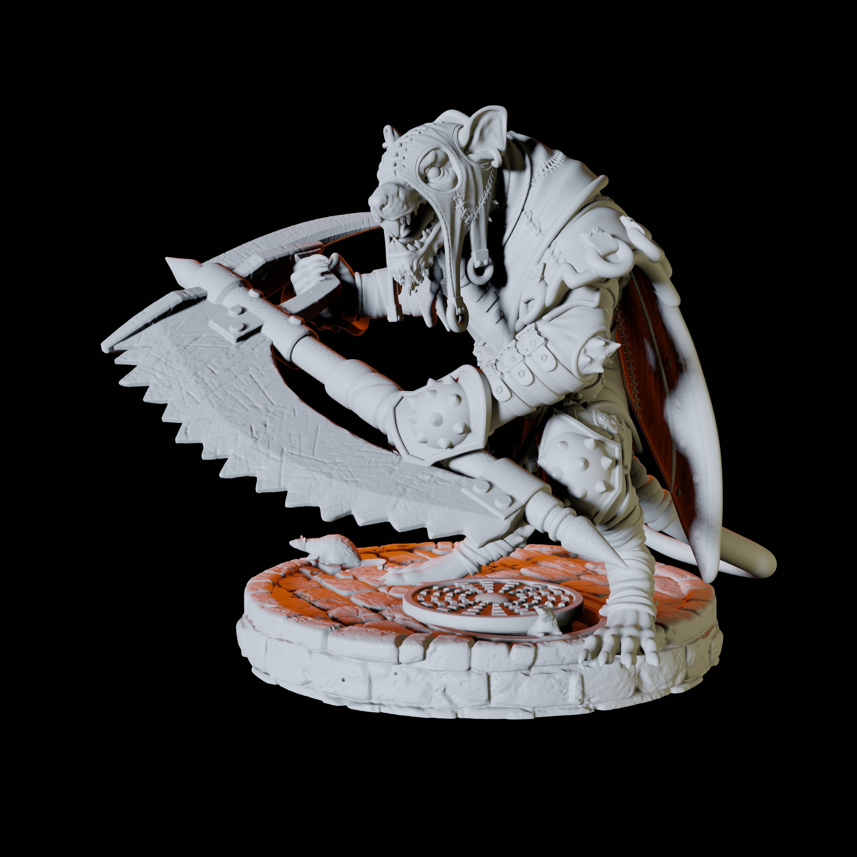 Ratfolk Assassin C Miniature for Dungeons and Dragons, Pathfinder or other TTRPGs