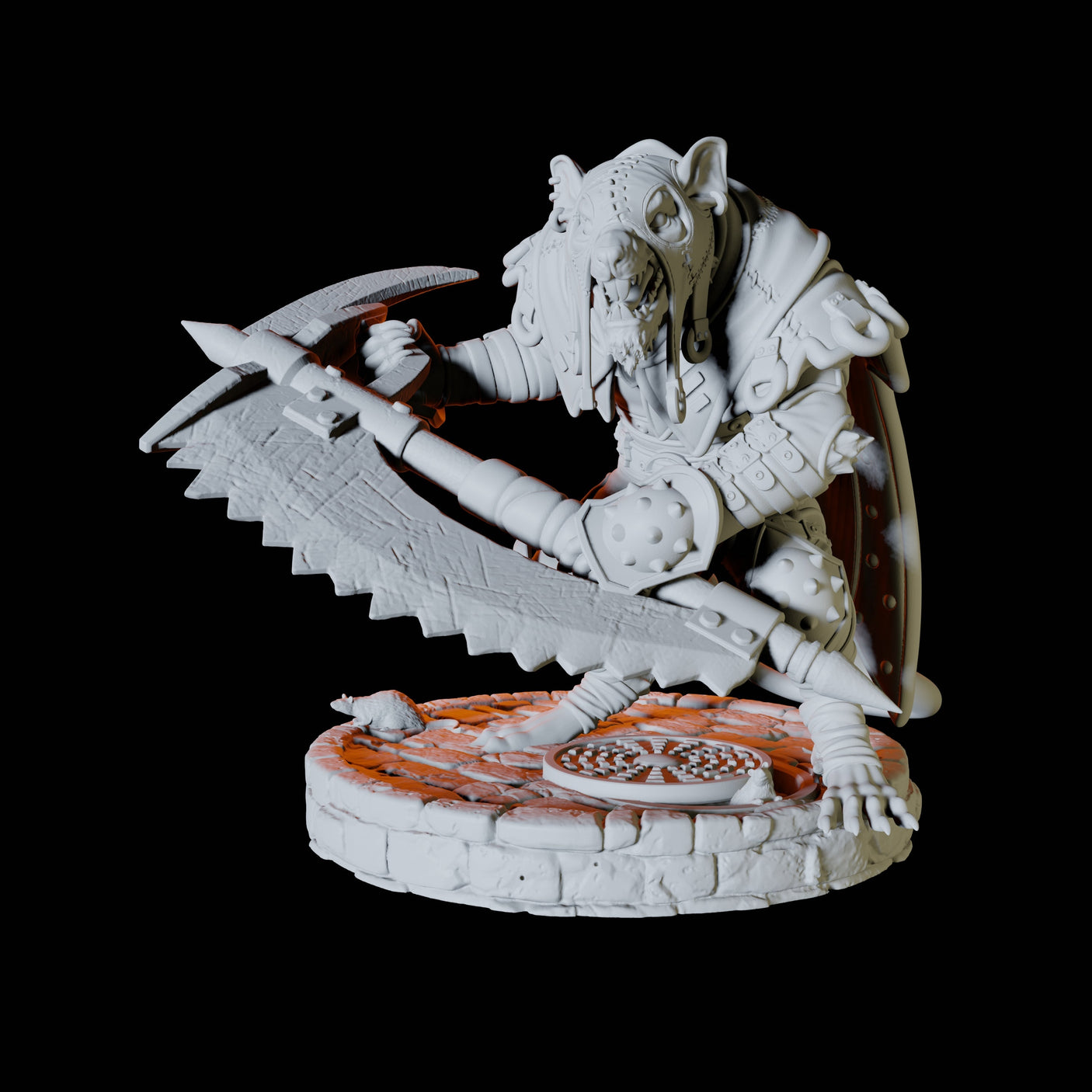 Ratfolk Assassin C Miniature for Dungeons and Dragons, Pathfinder or other TTRPGs