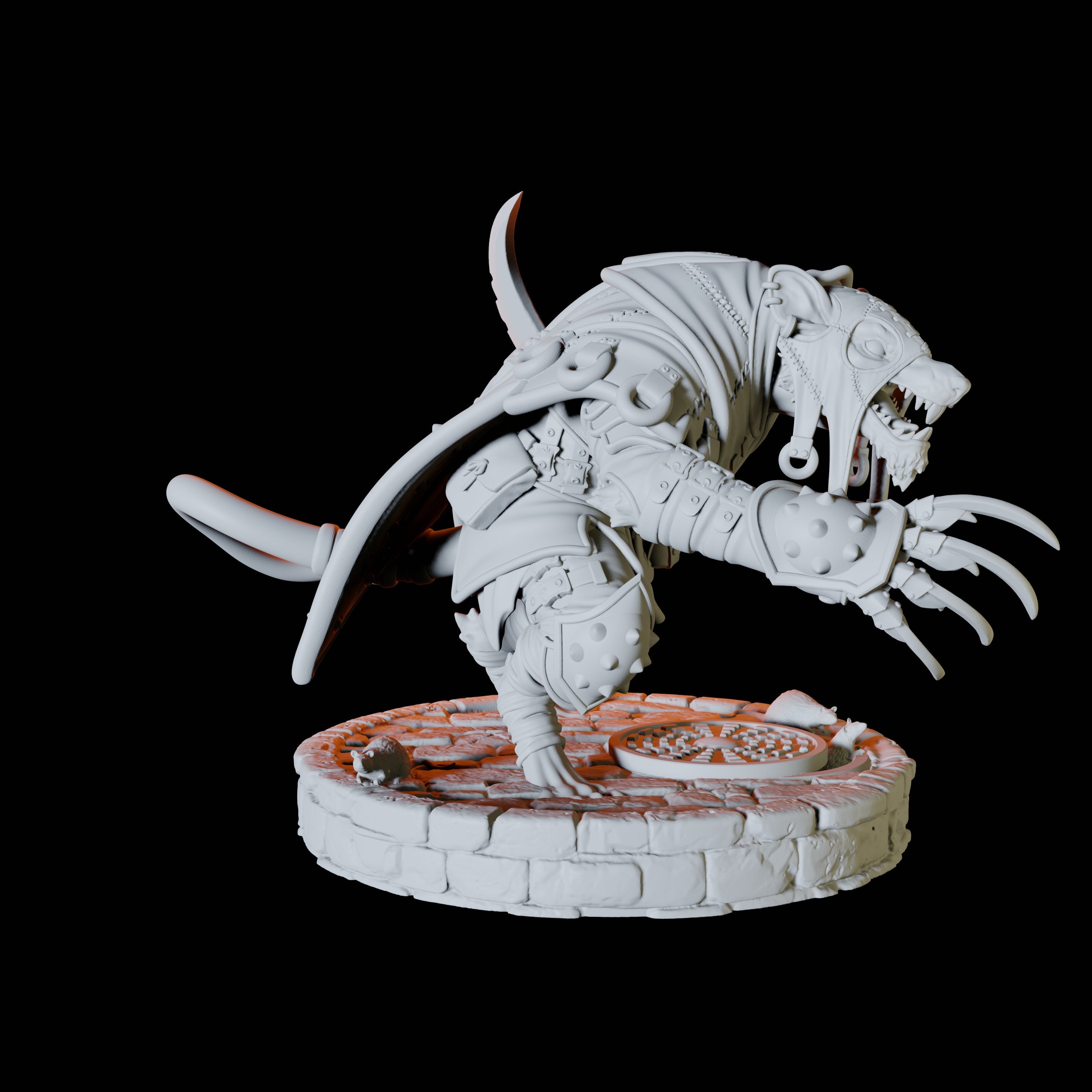 Ratfolk Assassin D Miniature for Dungeons and Dragons, Pathfinder or other TTRPGs