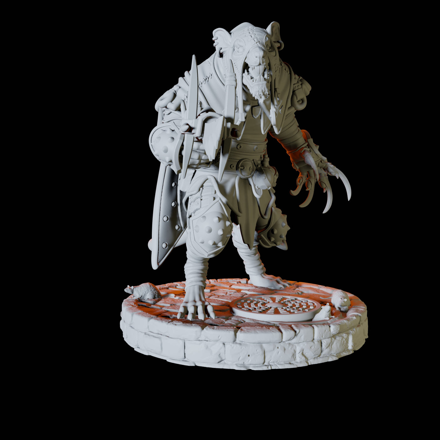 Ratfolk Assassin E Miniature for Dungeons and Dragons, Pathfinder or other TTRPGs