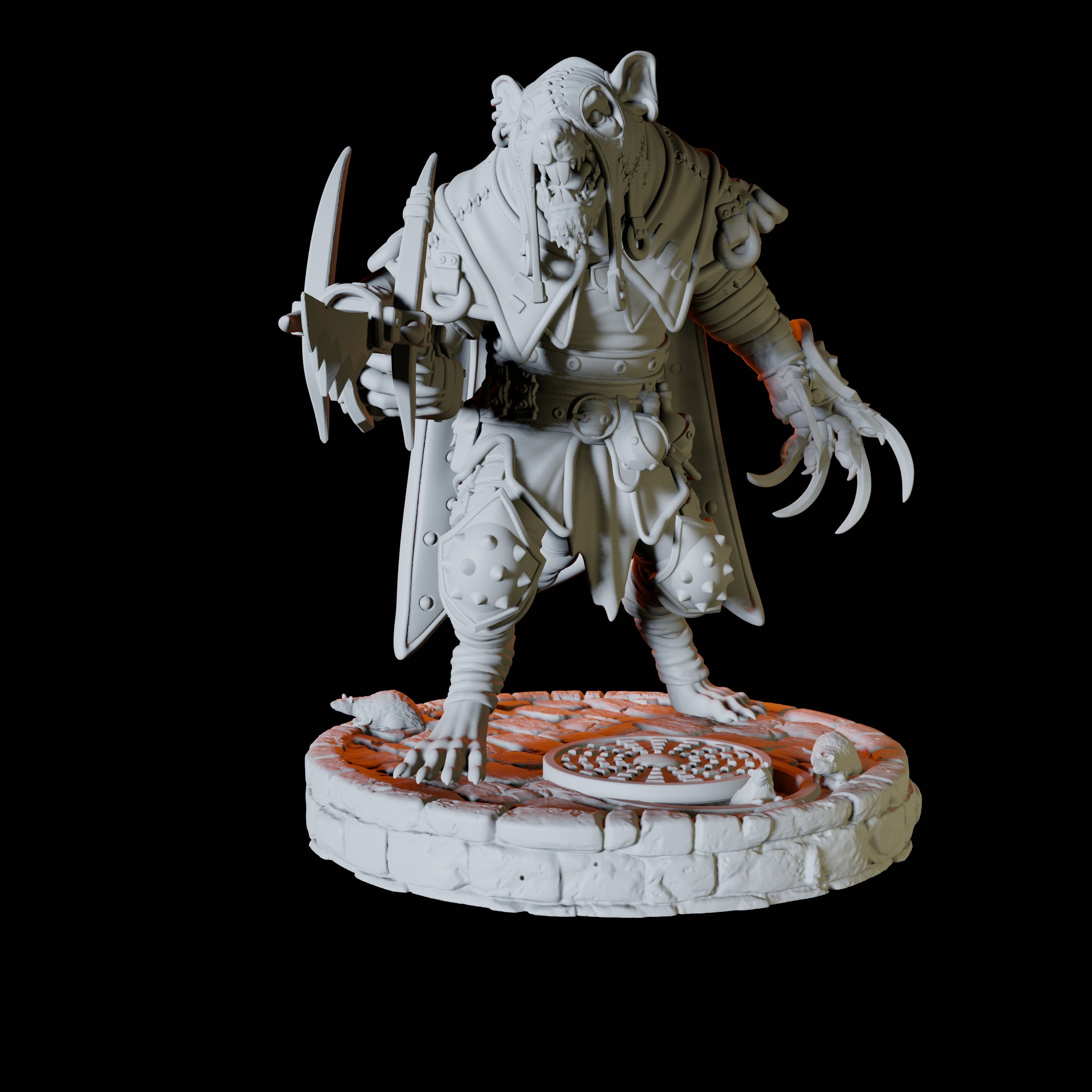 Ratfolk Assassin E Miniature for Dungeons and Dragons, Pathfinder or other TTRPGs