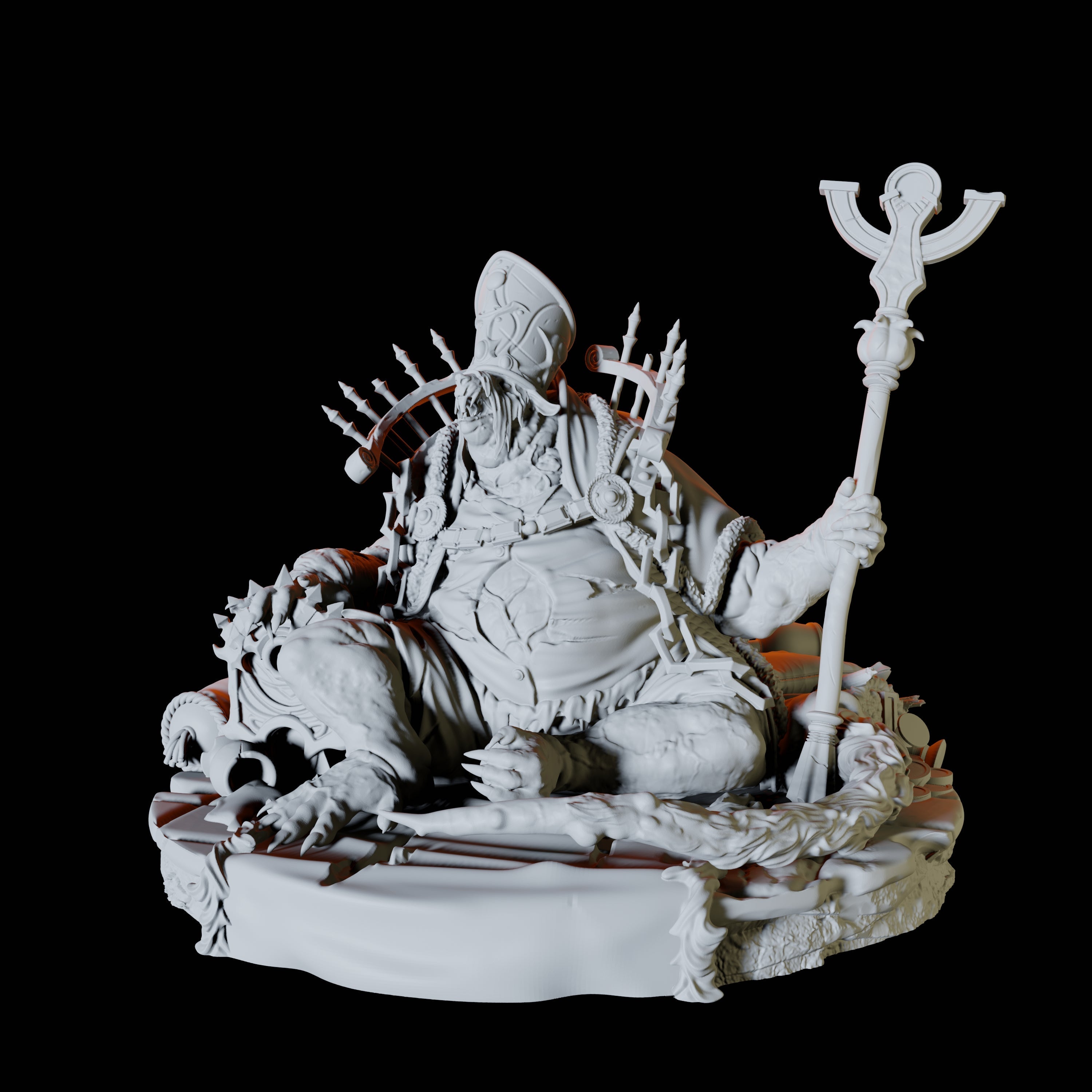 Ratfolk Bishop Miniature for Dungeons and Dragons, Pathfinder or other TTRPGs