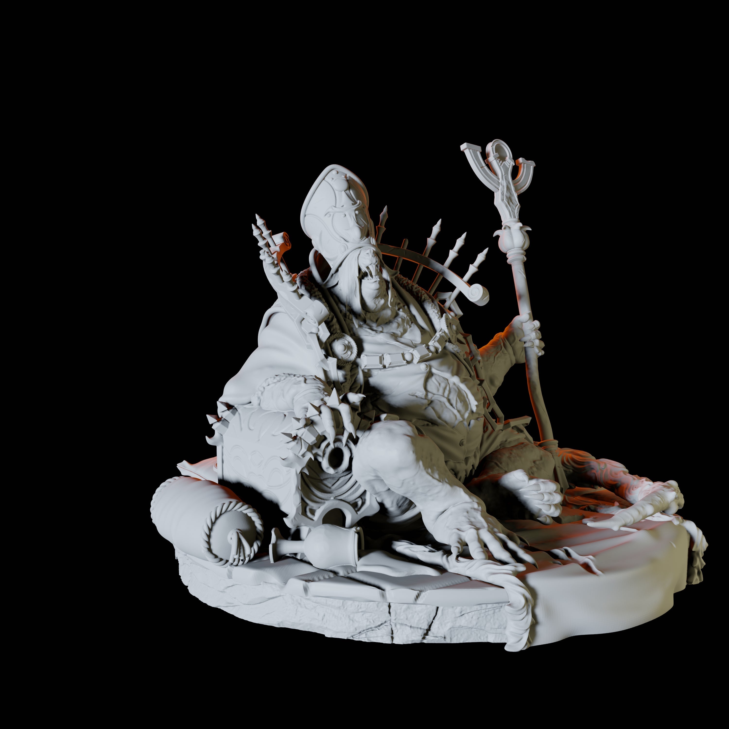 Ratfolk Bishop Miniature for Dungeons and Dragons, Pathfinder or other TTRPGs