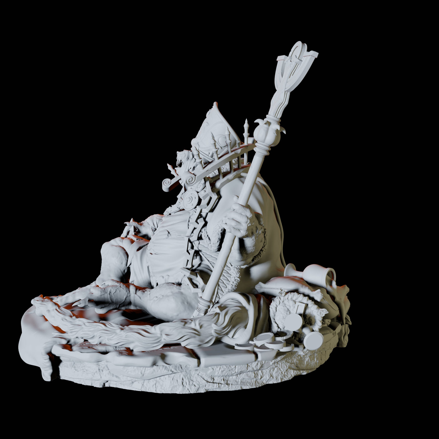 Ratfolk Bishop Miniature for Dungeons and Dragons, Pathfinder or other TTRPGs