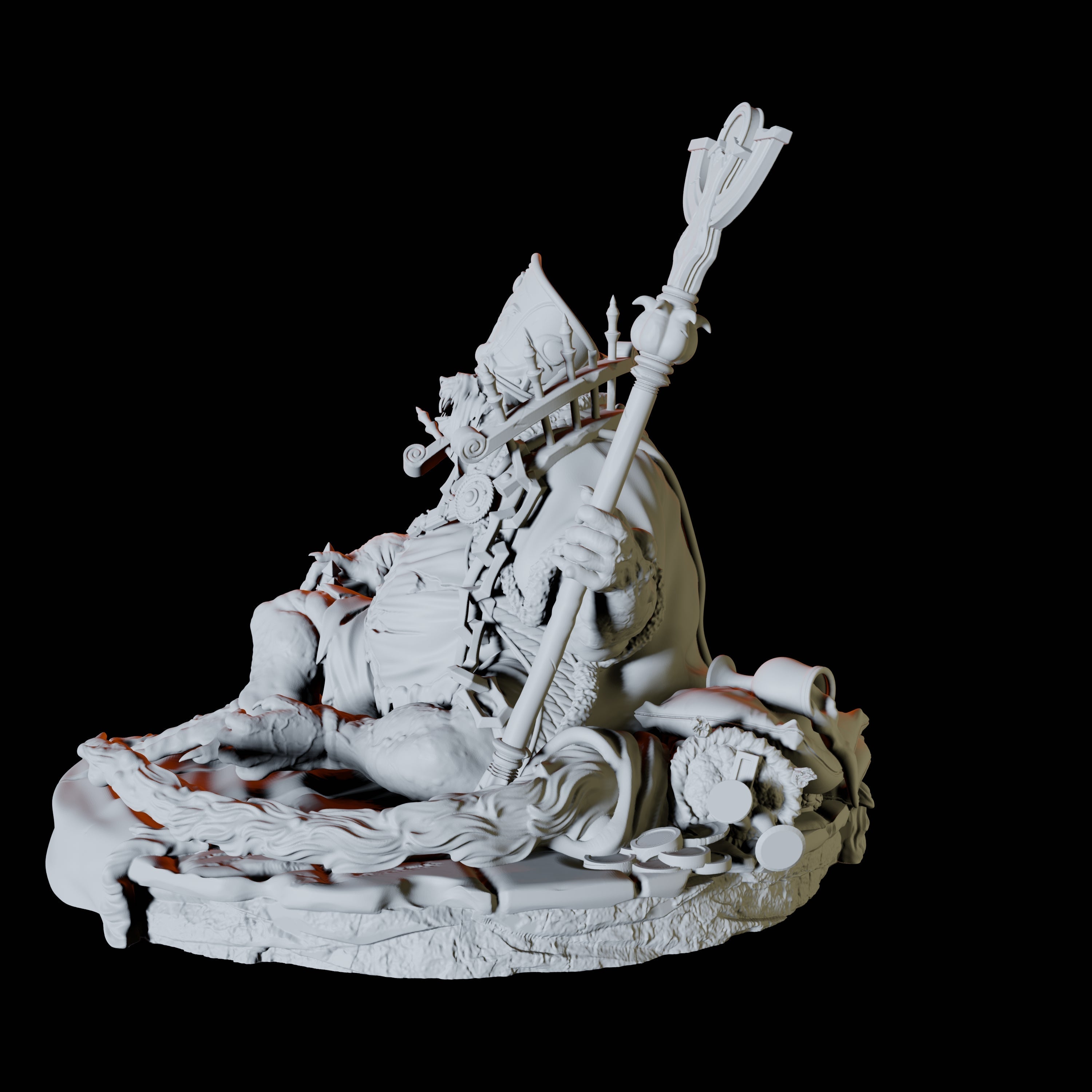 Ratfolk Bishop Miniature for Dungeons and Dragons, Pathfinder or other TTRPGs