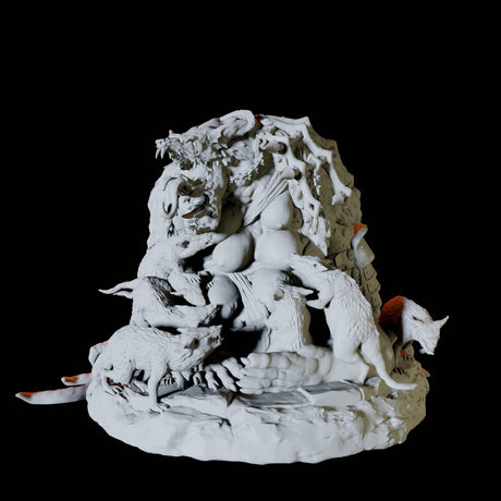 Ratfolk Broad Mother Miniature for Dungeons and Dragons, Pathfinder or other TTRPGs