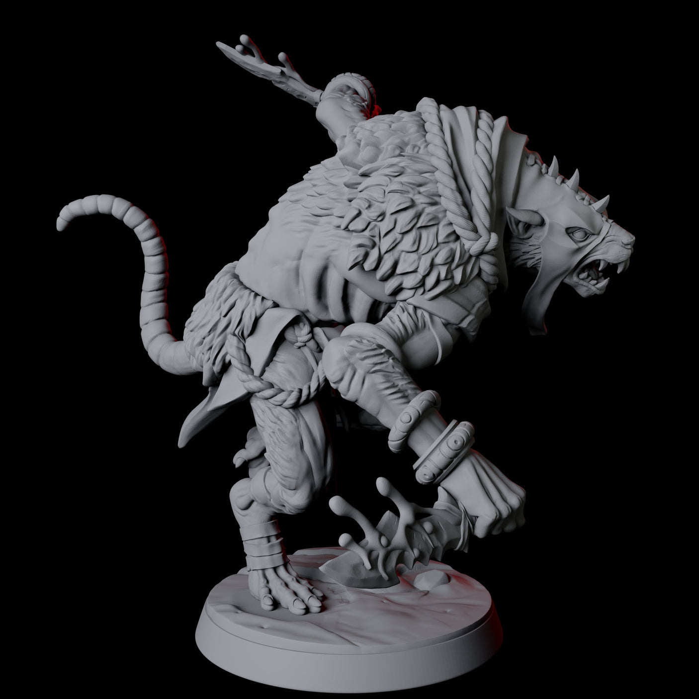 Ratfolk Brute D Miniature for Dungeons and Dragons, Pathfinder or other TTRPGs