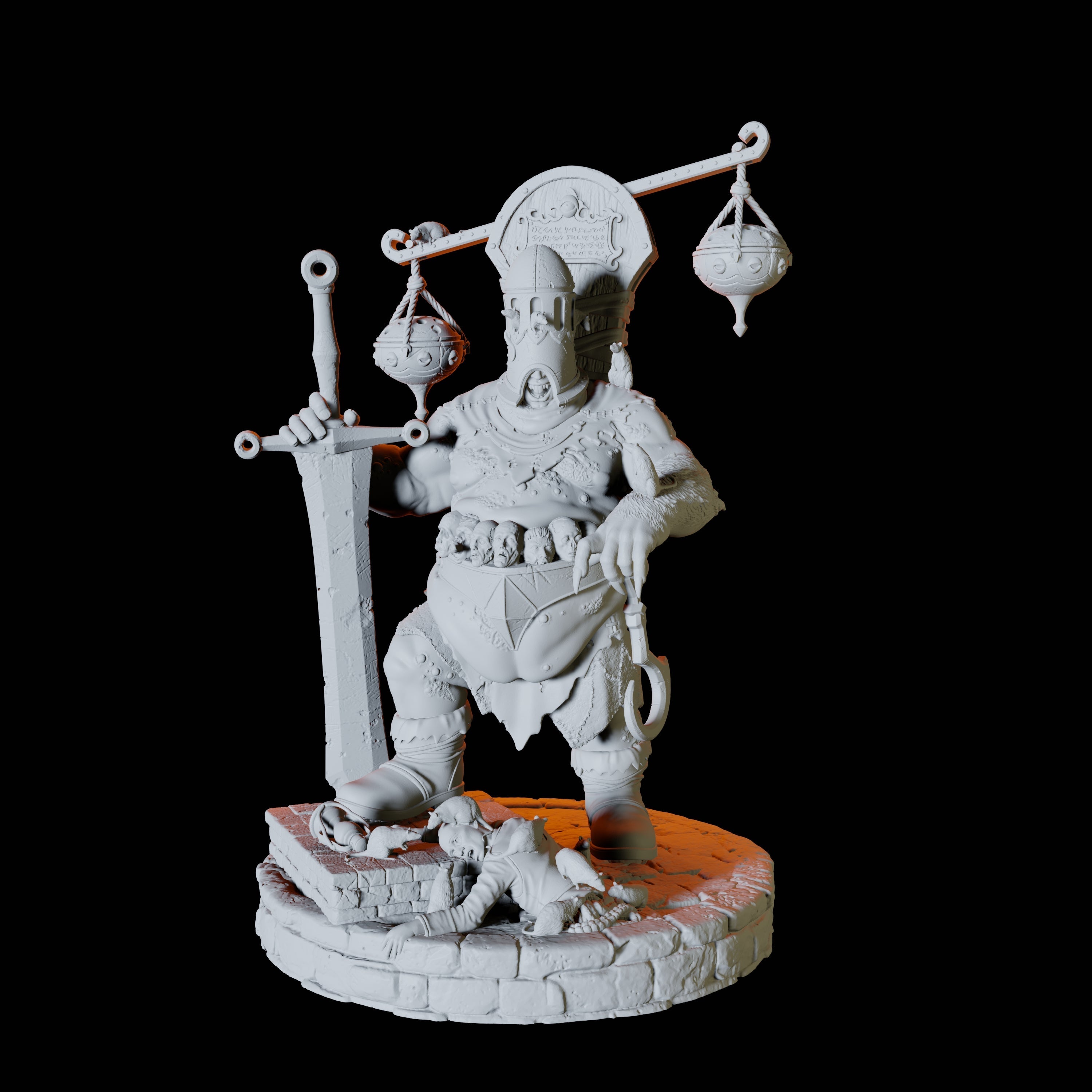 Ratfolk Executioner Miniature for Dungeons and Dragons, Pathfinder or other TTRPGs