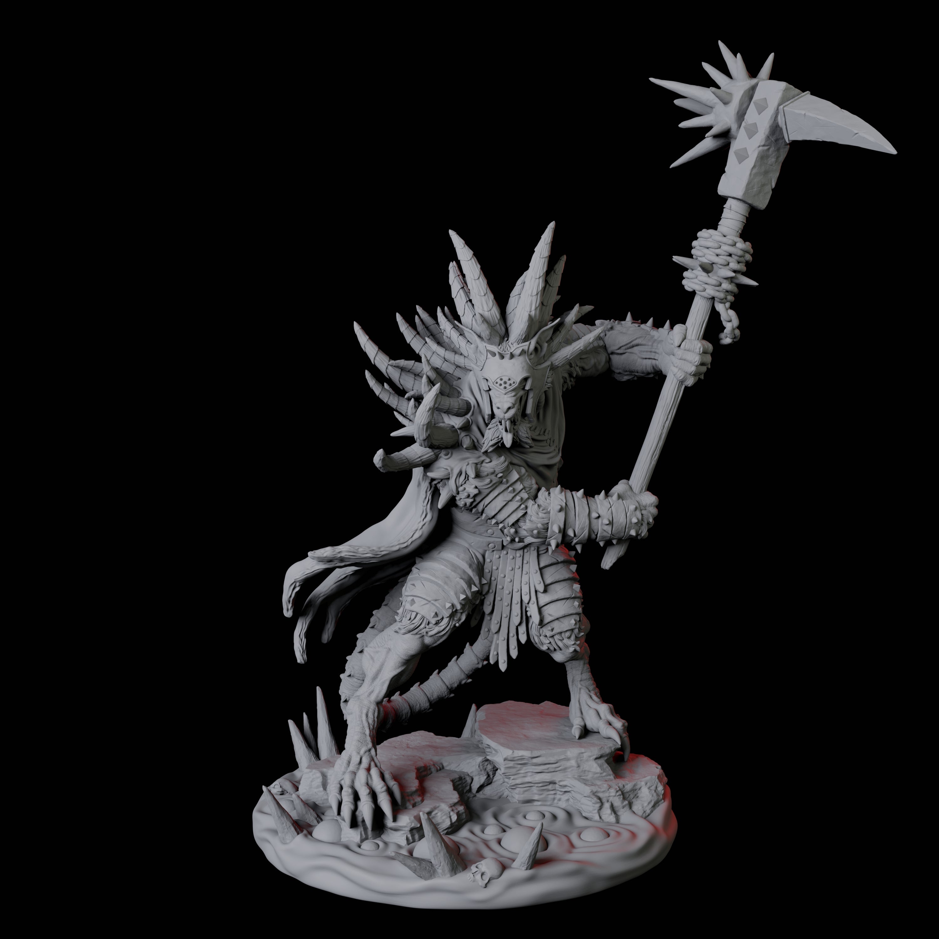 Ratfolk Filth Paladin B Miniature for Dungeons and Dragons, Pathfinder or other TTRPGs