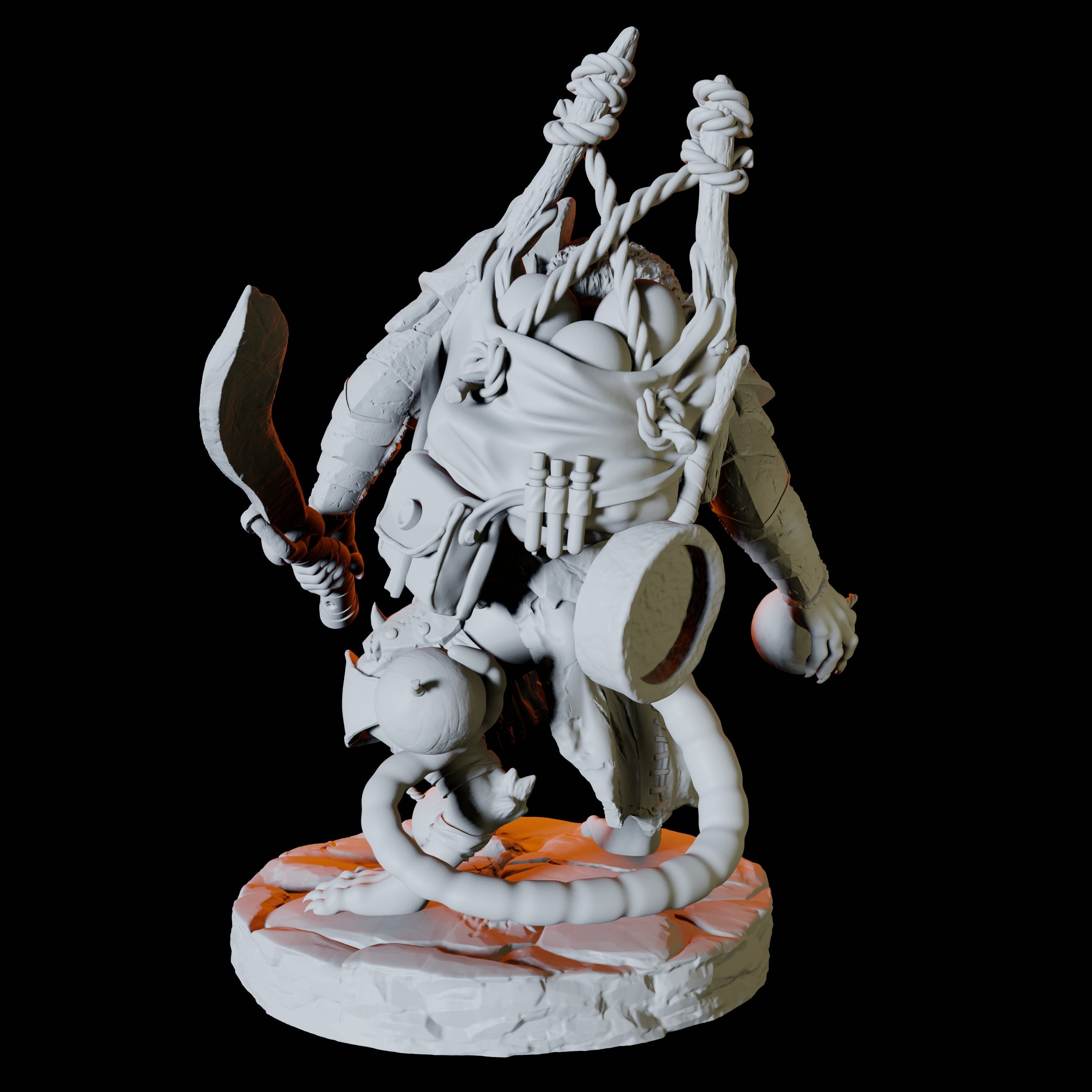 Ratfolk Scout A Miniature for Dungeons and Dragons, Pathfinder or other TTRPGs