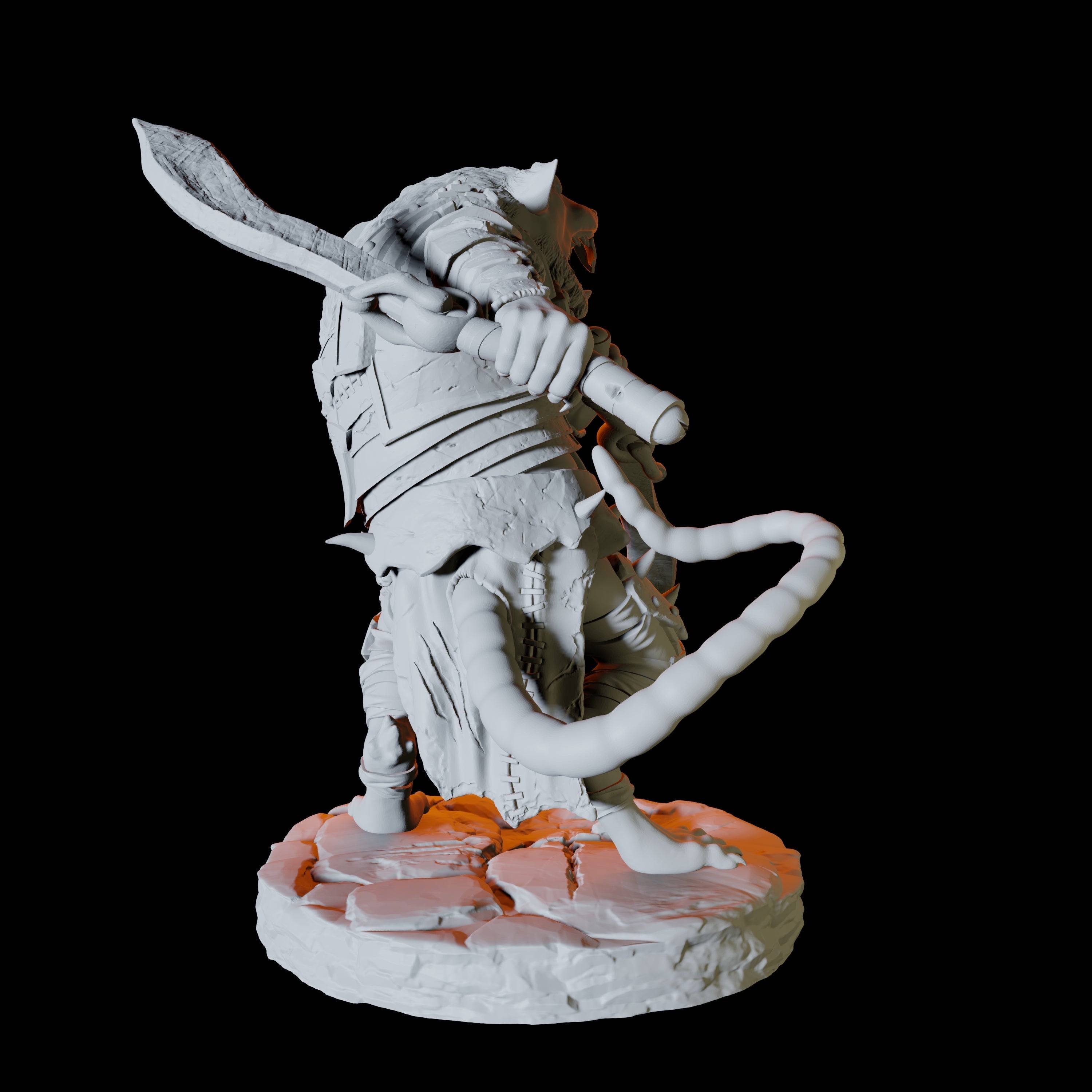 Ratfolk Scout D Miniature for Dungeons and Dragons, Pathfinder or other TTRPGs