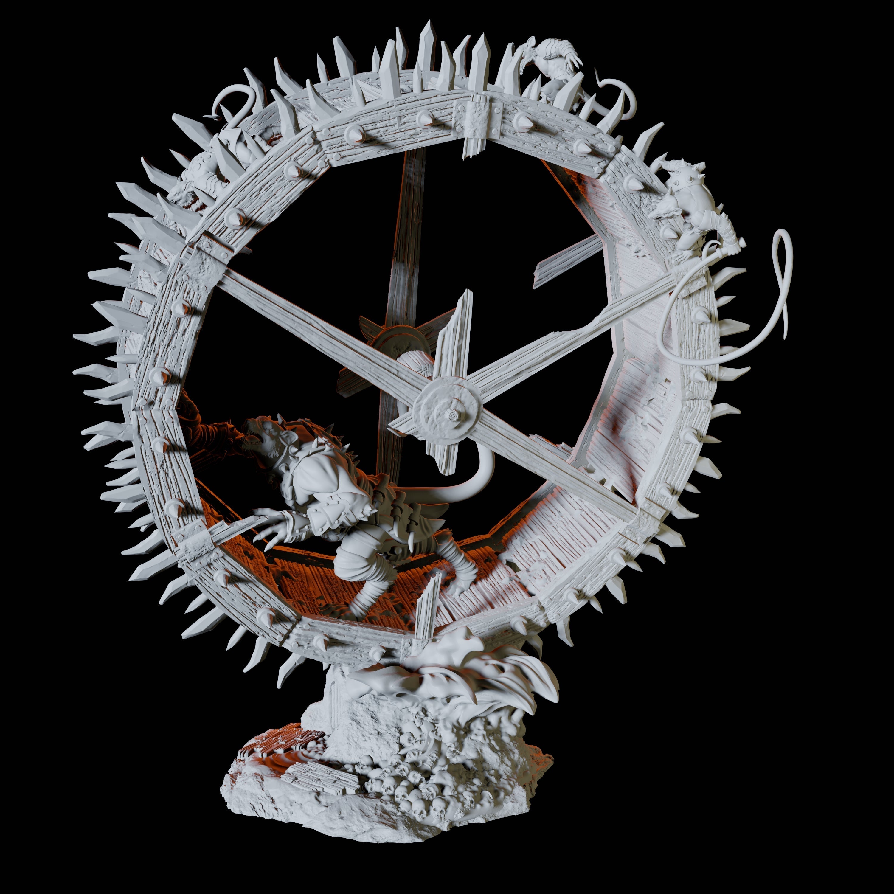 Ratfolk Siege Wheel Miniature for Dungeons and Dragons, Pathfinder or other TTRPGs