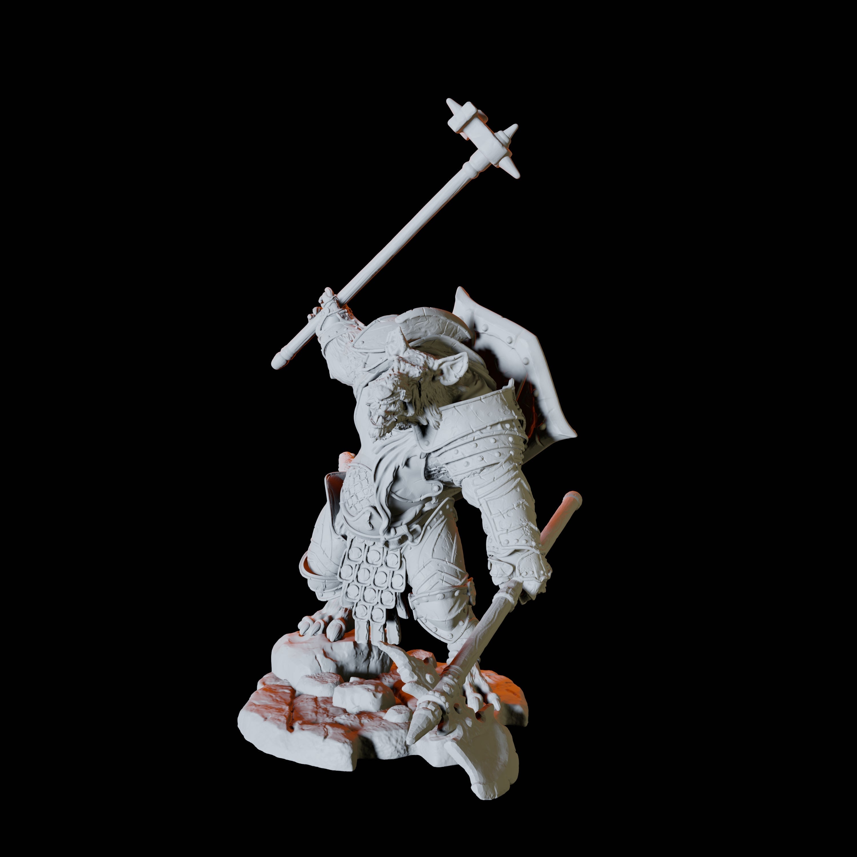 Ratfolk Soldier B Miniature for Dungeons and Dragons, Pathfinder or other TTRPGs