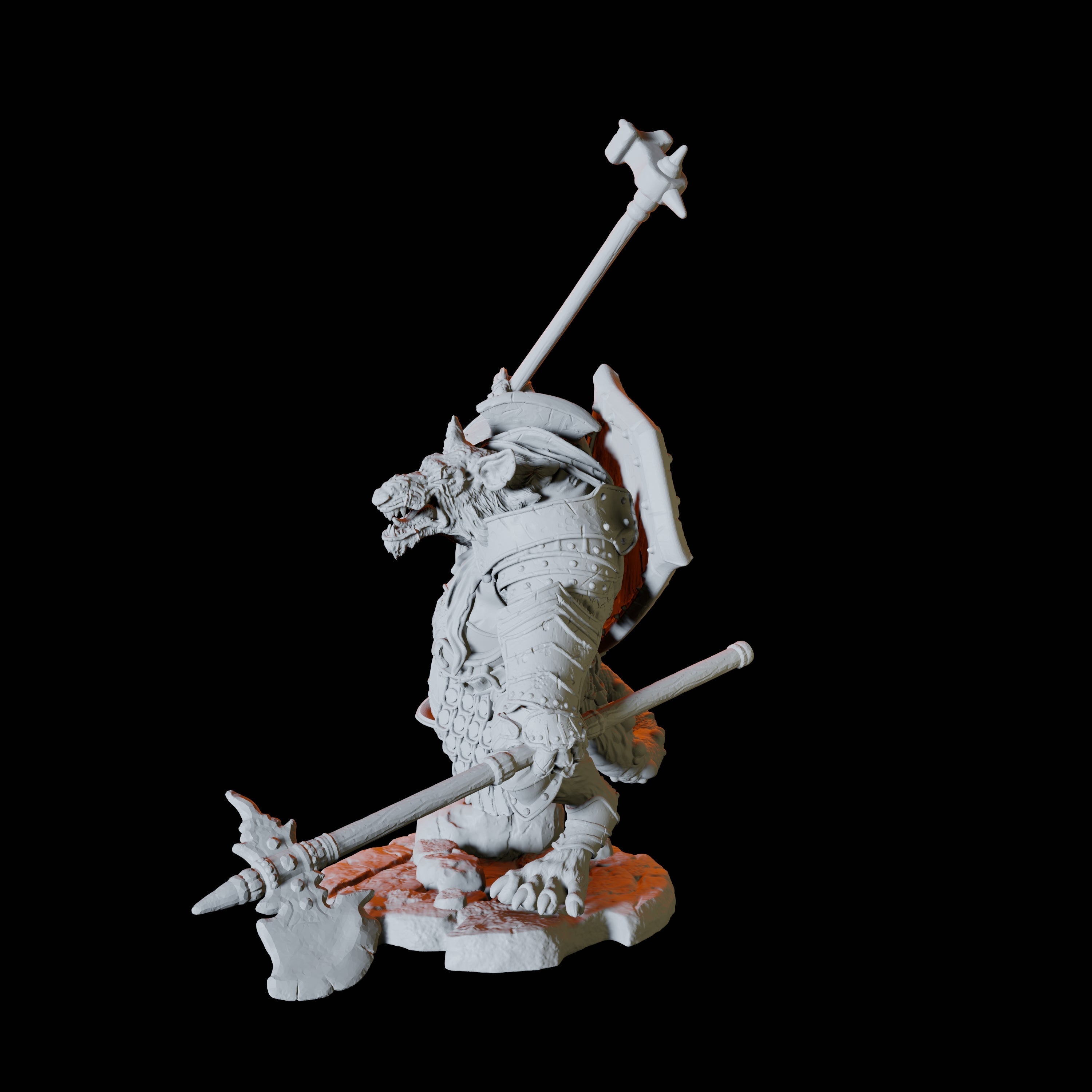 Ratfolk Soldier B Miniature for Dungeons and Dragons, Pathfinder or other TTRPGs