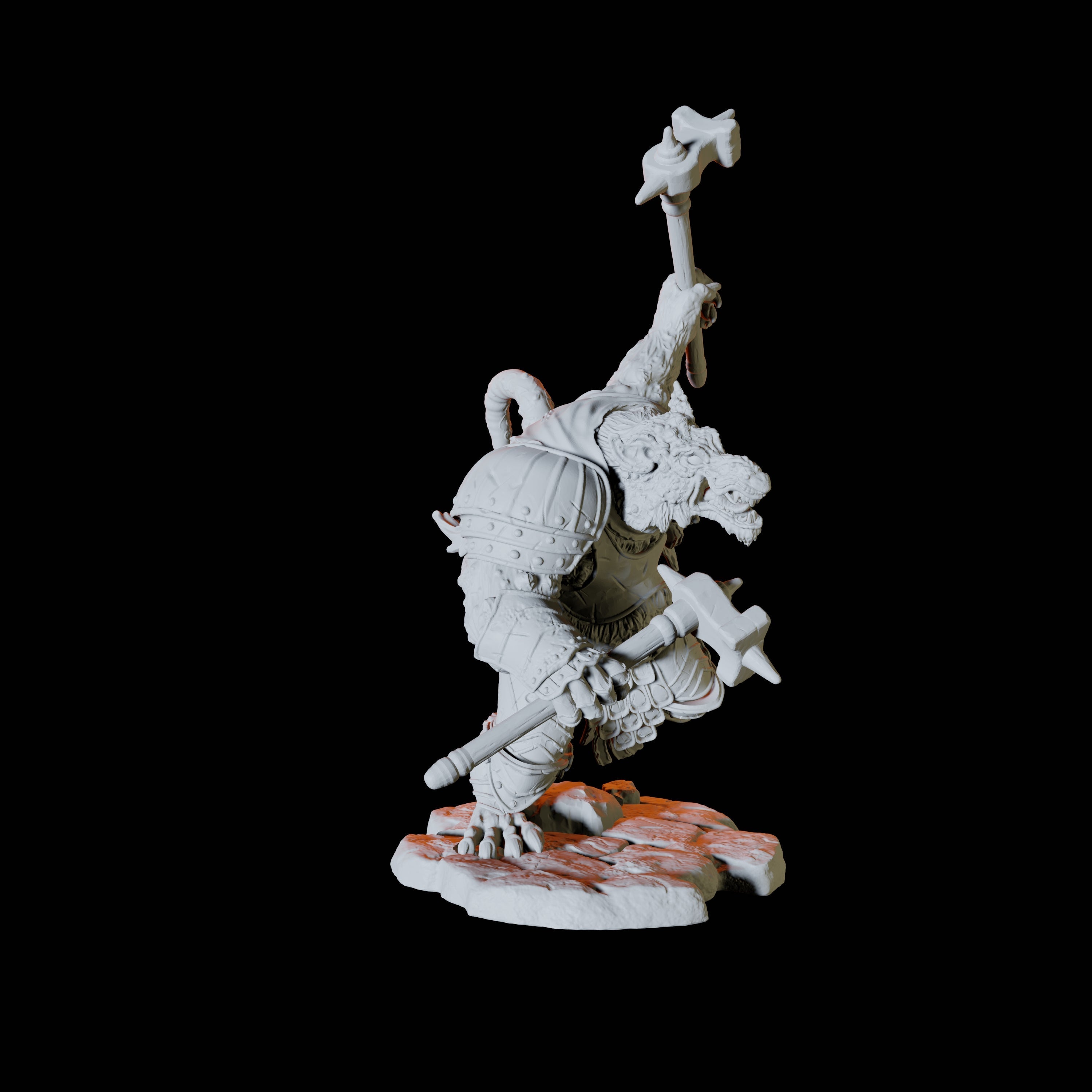 Ratfolk Soldier D Miniature for Dungeons and Dragons, Pathfinder or other TTRPGs