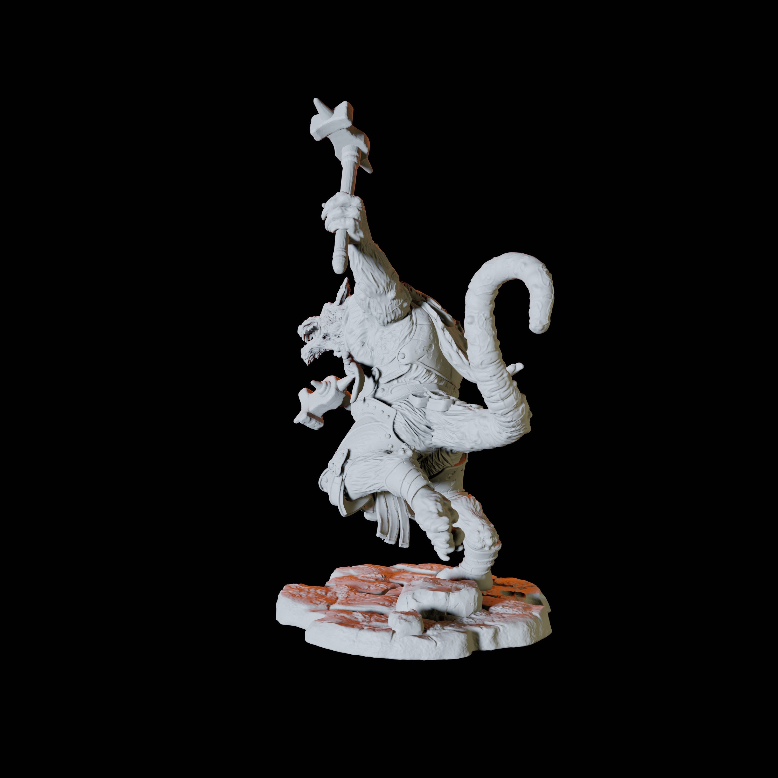Ratfolk Soldier D Miniature for Dungeons and Dragons, Pathfinder or other TTRPGs
