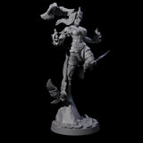 Raven Loving Druid Miniature for Dungeons and Dragons, Pathfinder or other TTRPGs