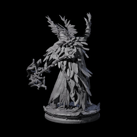 Raven Masked Master Dark Elf Druid Miniature for Dungeons and Dragons, Pathfinder or other TTRPGs
