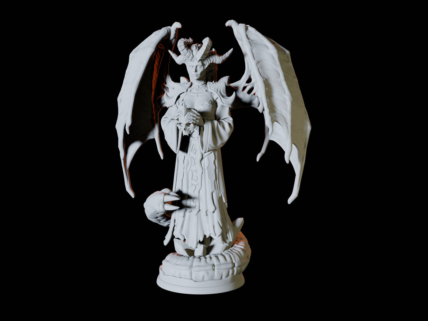 Raven Queen Miniature for Dungeons and Dragons, Pathfinder or other TTRPGs