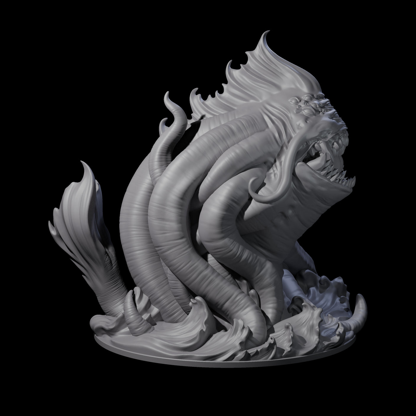 Ravenous Aboleth Overlord Miniature for Dungeons and Dragons, Pathfinder or other TTRPGs