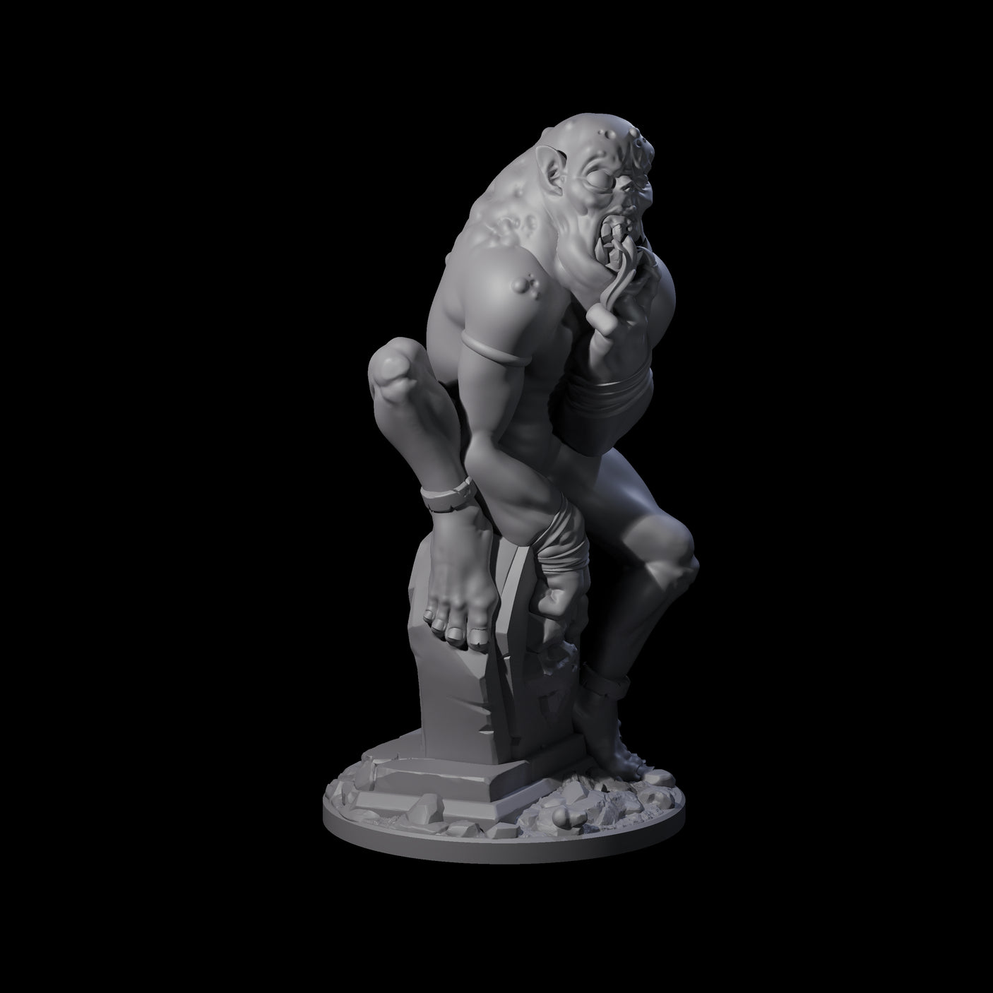 Ravenous Ghoul Necrophage Miniature for Dungeons and Dragons, Pathfinder or other TTRPGs
