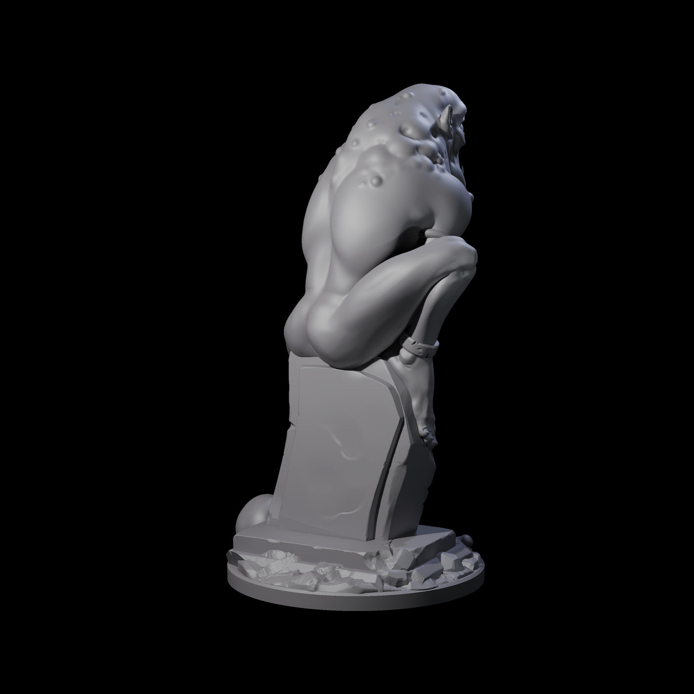 Ravenous Ghoul Necrophage Miniature for Dungeons and Dragons, Pathfinder or other TTRPGs