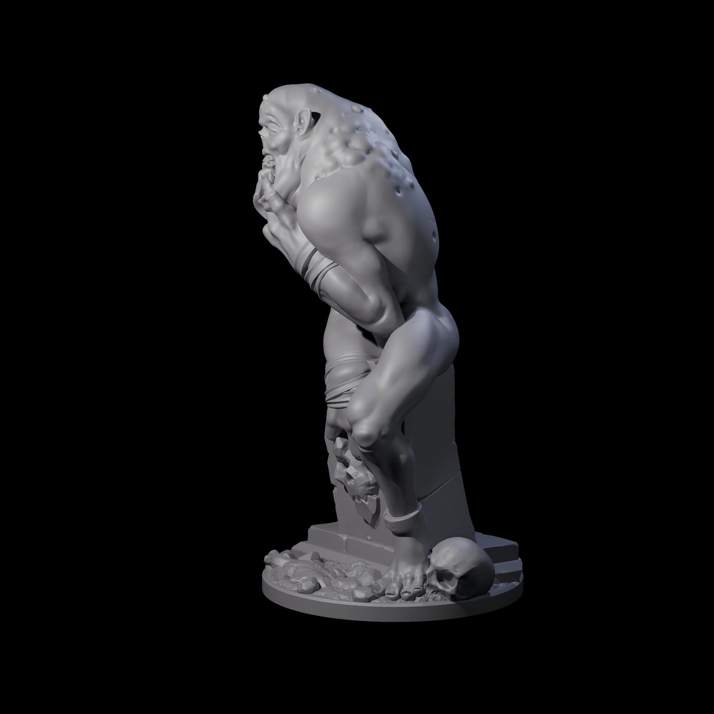 Ravenous Ghoul Necrophage Miniature for Dungeons and Dragons, Pathfinder or other TTRPGs