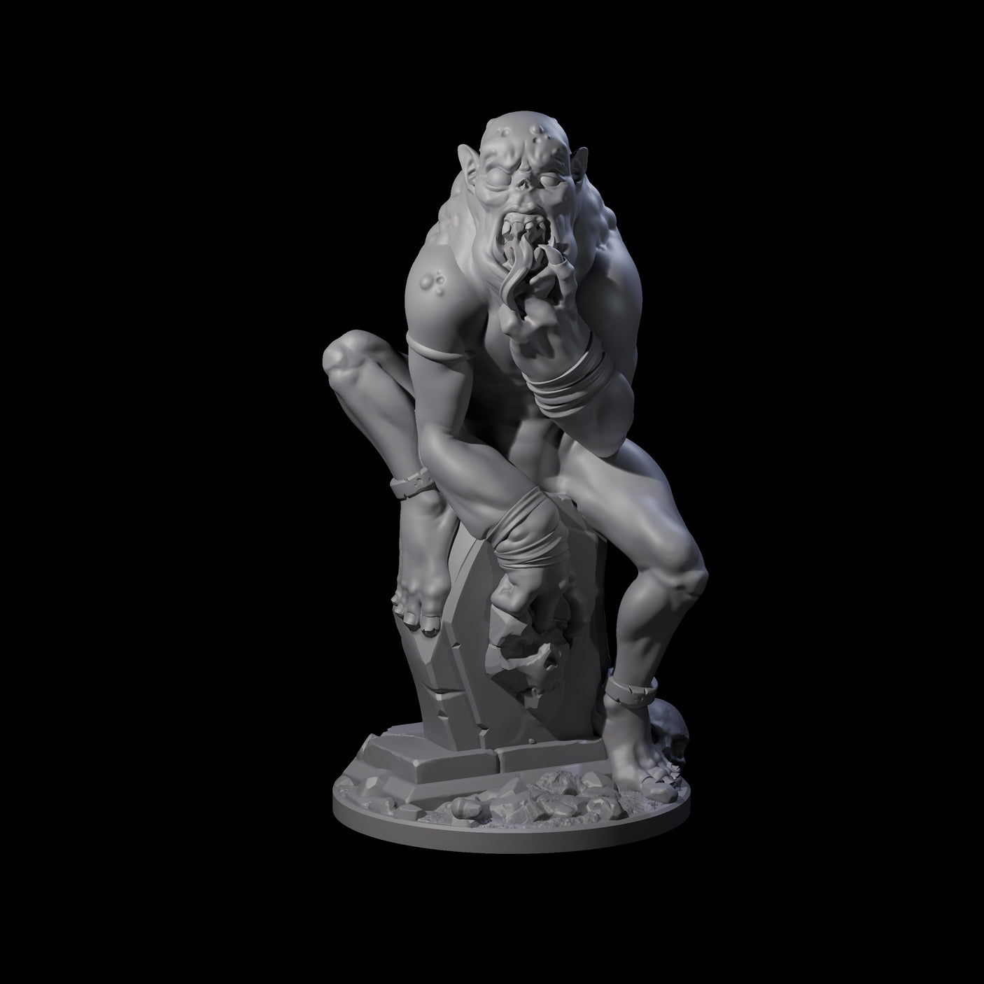 Ravenous Ghoul Necrophage Miniature for Dungeons and Dragons, Pathfinder or other TTRPGs