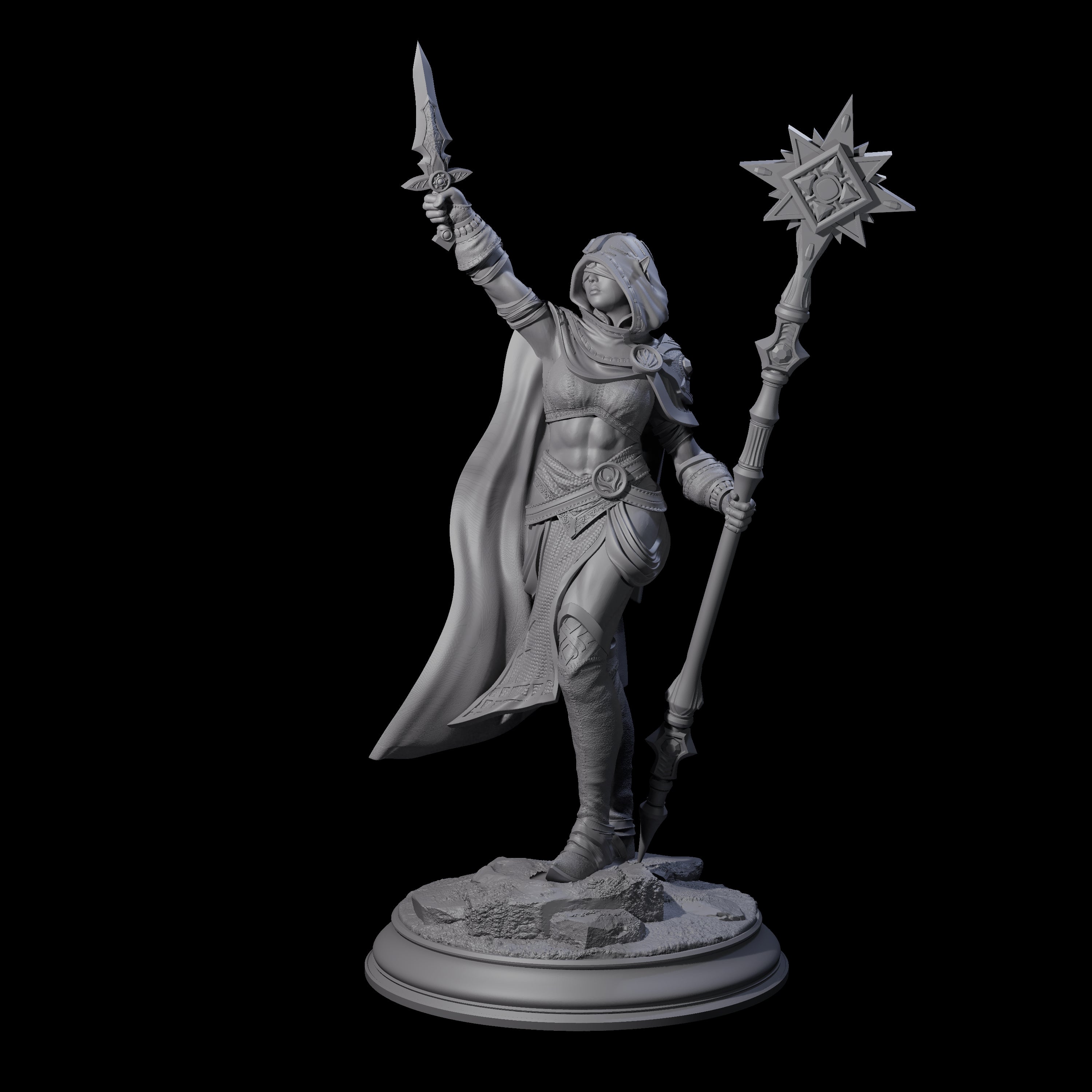 Ready To Sacrifice Elf Cleric Miniature for Dungeons and Dragons, Pathfinder or other TTRPGs
