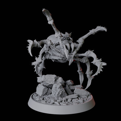 Rearing Giant Spider with Goblin Mount Miniature for Dungeons and Dragons, Pathfinder or other TTRPGs