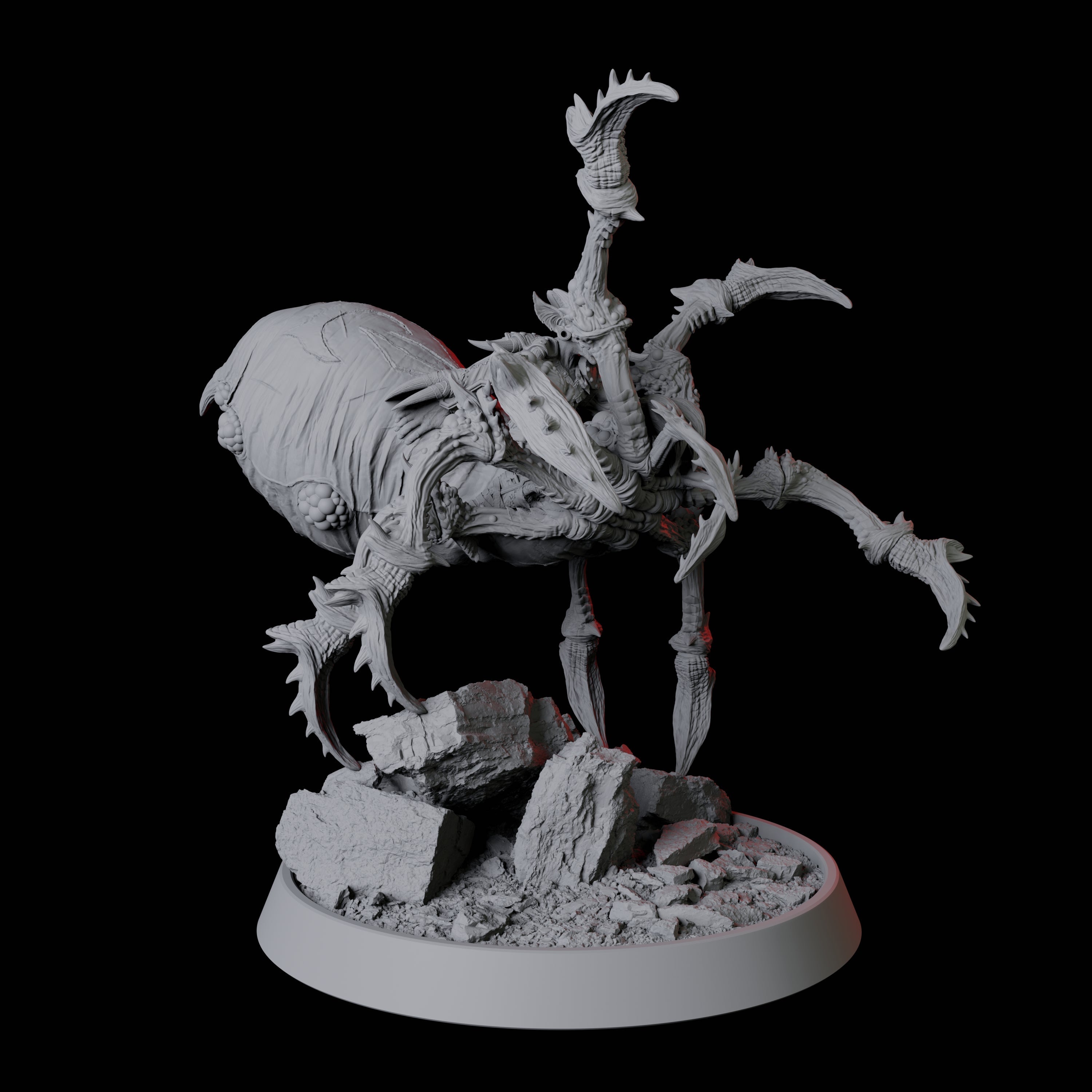 Rearing Giant Spider with Goblin Mount Miniature for Dungeons and Dragons